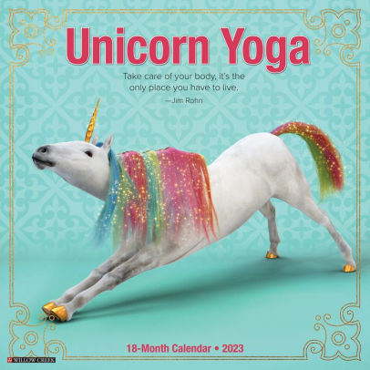 Unicorn Yoga 2023 Wall Calendar - Willow Creek Press 9781549227981_84432b2a-61e1-4a15-bc07-b7626d5e6850