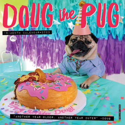 Doug The Pug 2023 Mini Wall Calendar - Willow Creek Press 9781549228476_82ac36ed-8e75-4801-98ad-8133d4a87ac1
