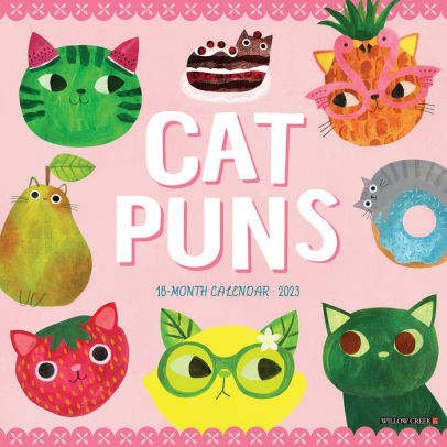 Cat Puns 2023 Wall Calendar - Willow Creek Press 9781549229602_b1848d33-0483-4bd7-a475-7c56ecac1dee