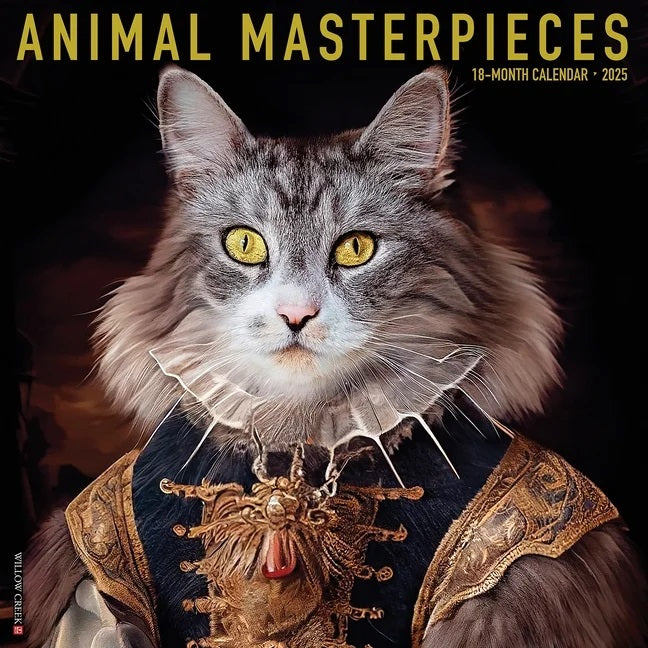 Animal Masterpieces 2025 Wall Calendar - Willow Creek Press 9781549241390_f6119e36-a1e9-4131-b666-087cafe3658f