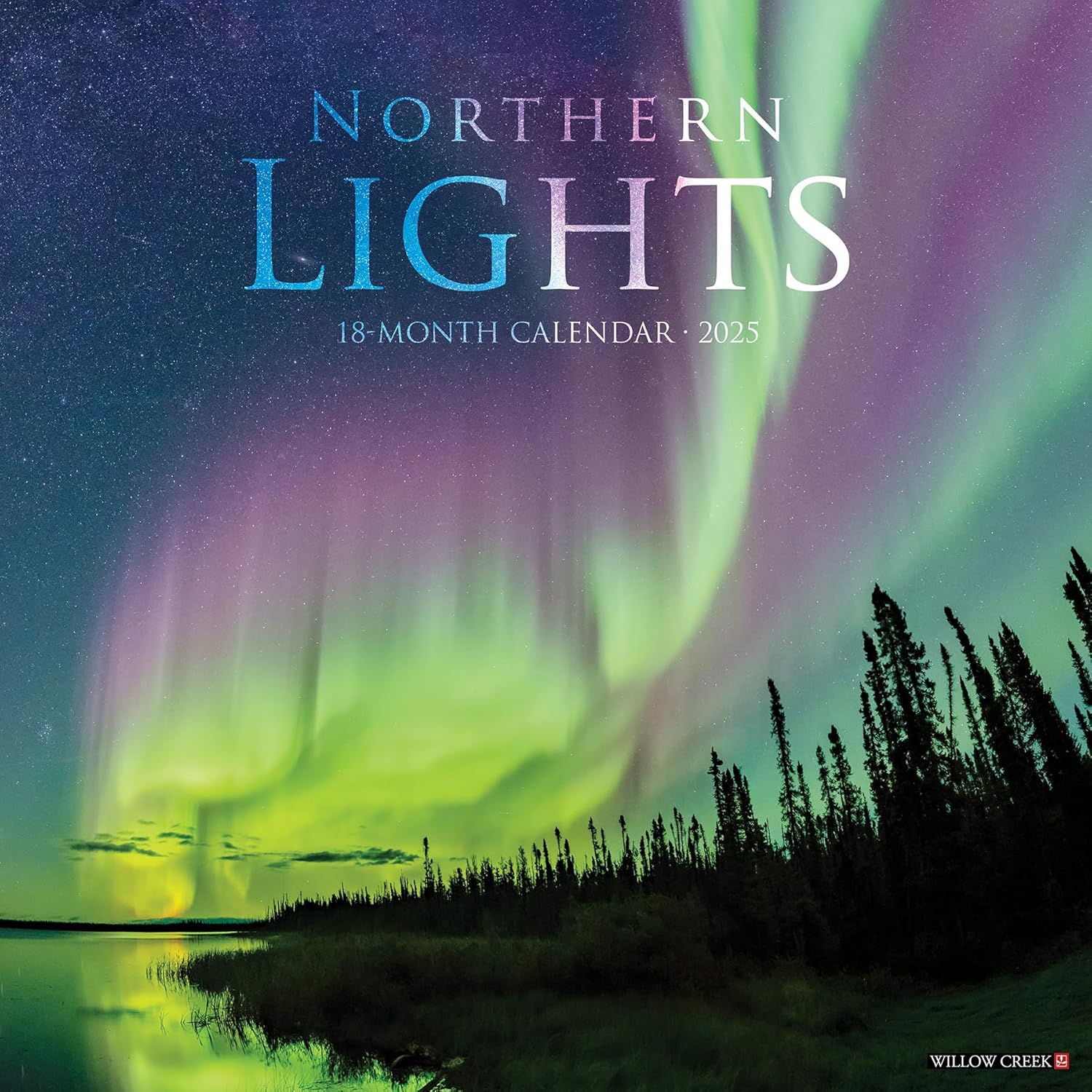 Northern Lights 2025 Wall Calendar - Willow Creek Press 9781549244223