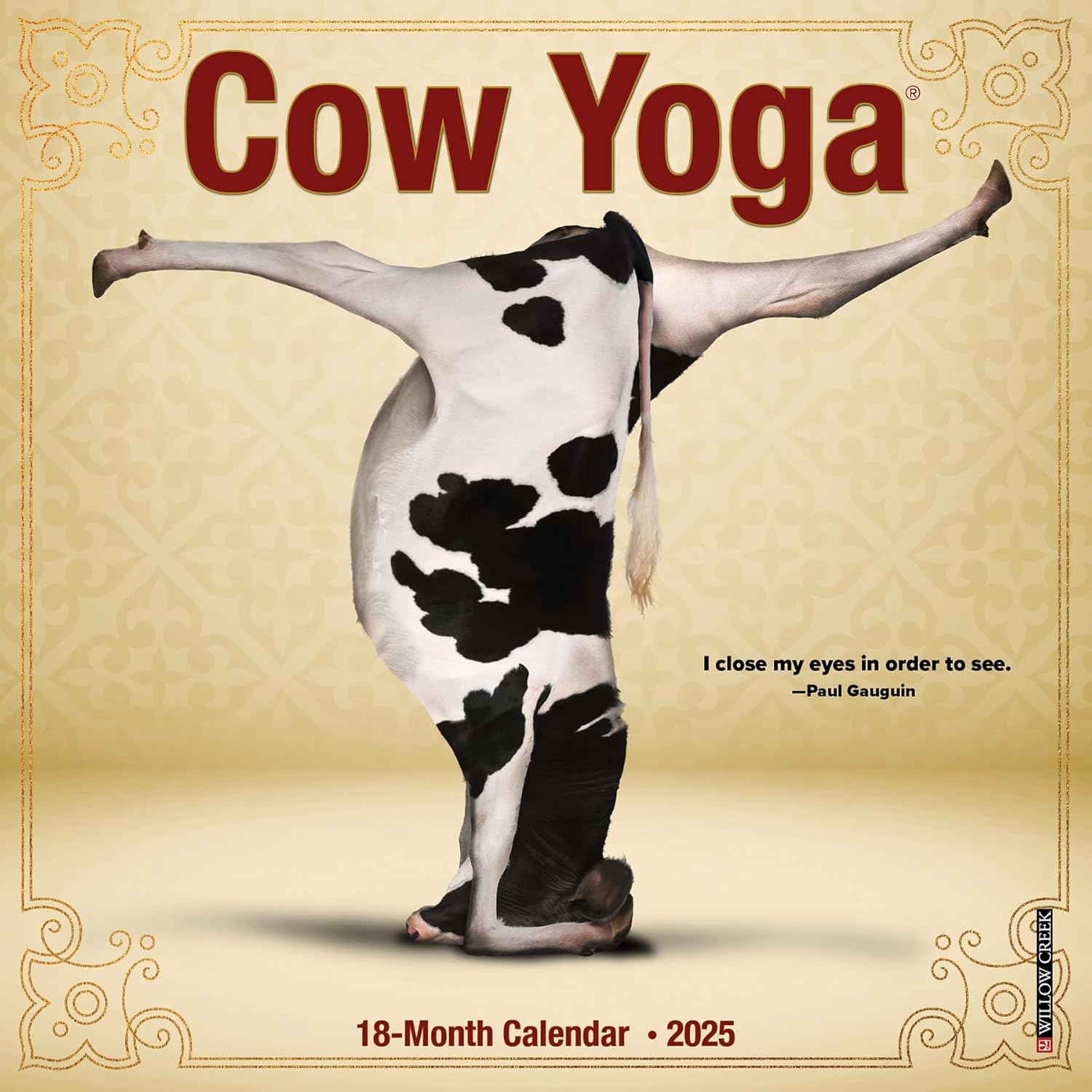 Cow Yoga 2025 Mini Wall Calendar - Willow Creek Press 9781549245725