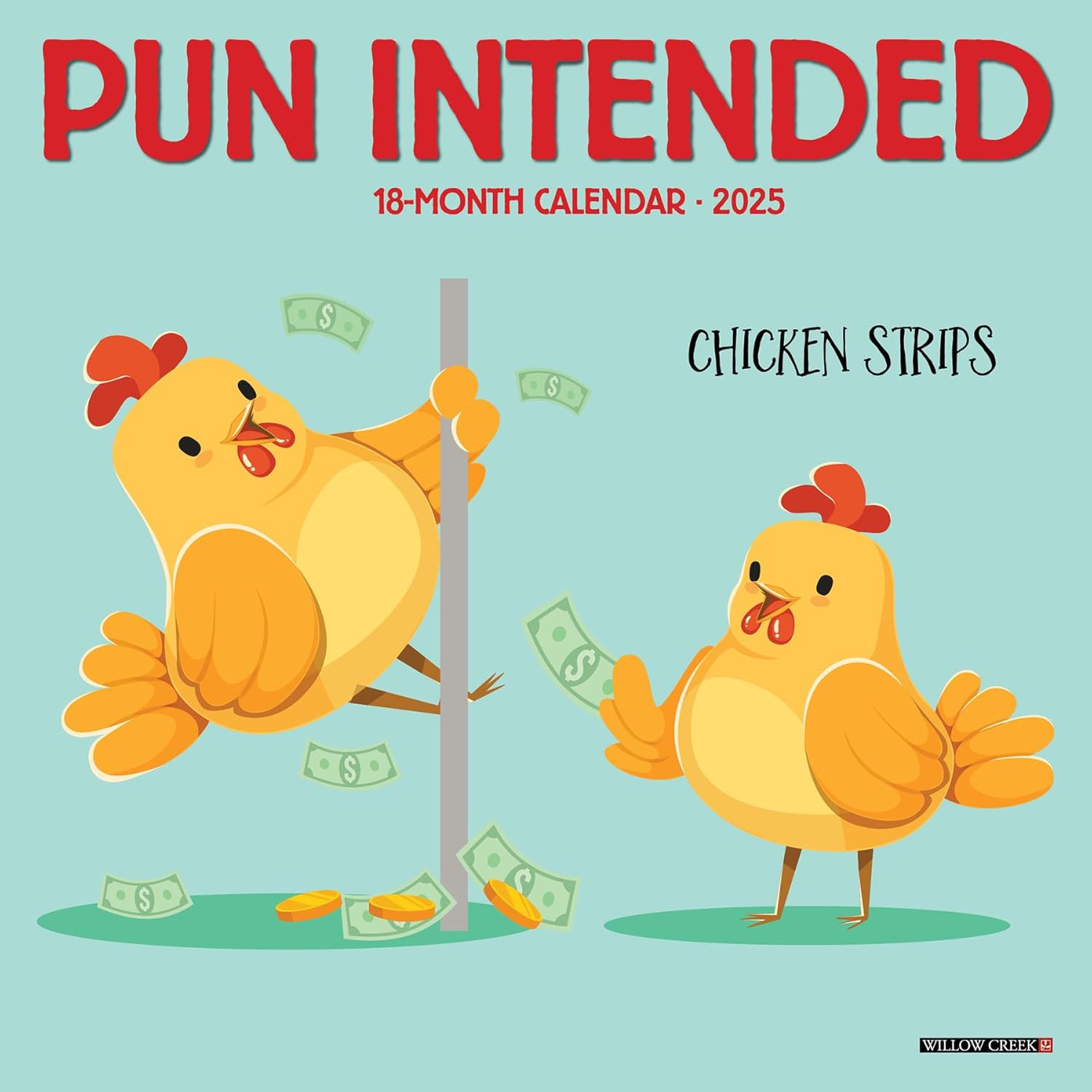 Pun Intended 2025 Mini Wall Calendar - Willow Creek Press 9781549245930