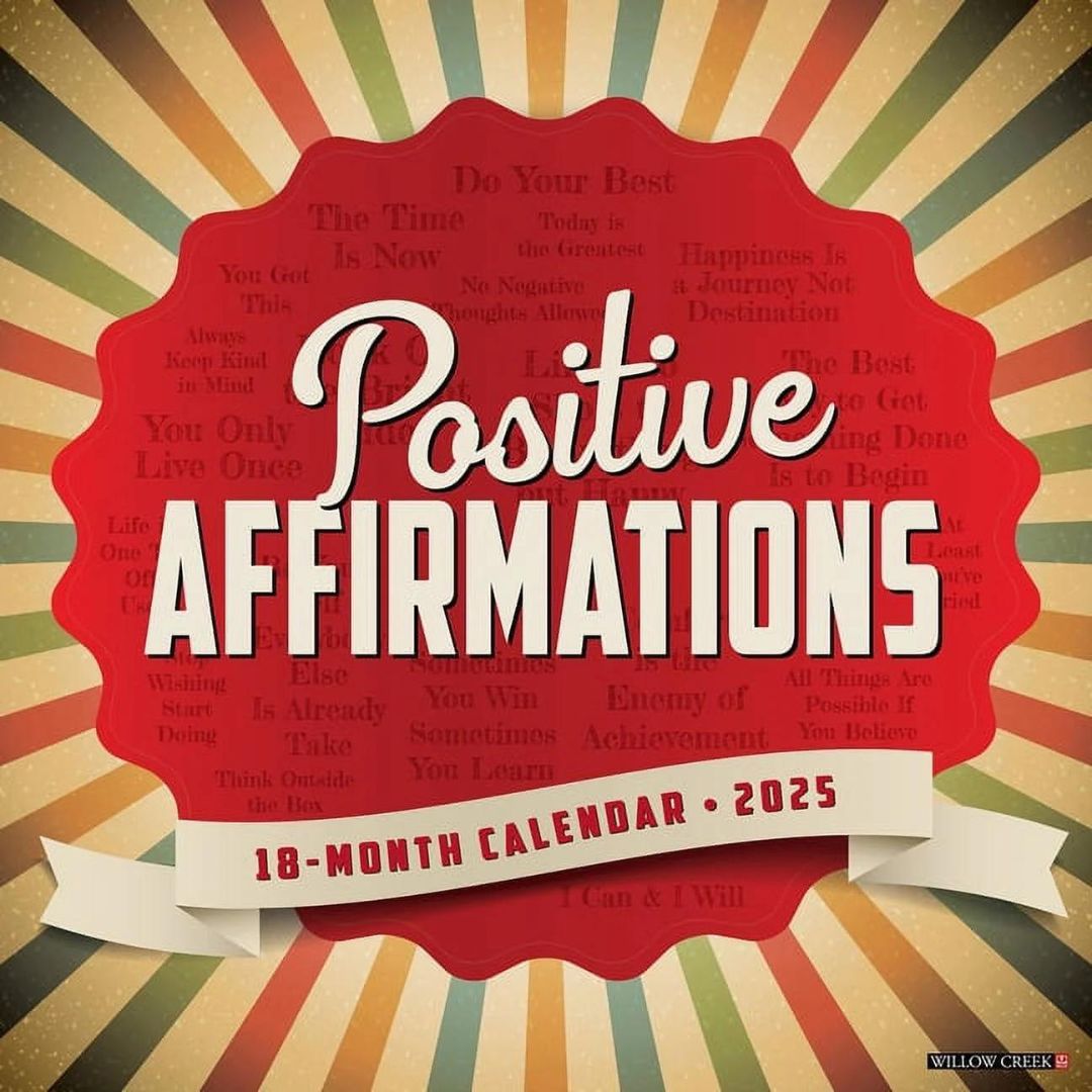 Positive Affirmations 2025 Wall Calendar - Willow Creek Press 9781549246296