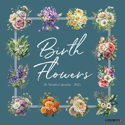 Birth Flowers 2025 Wall Calendar - Willow Creek Press 9781549246326