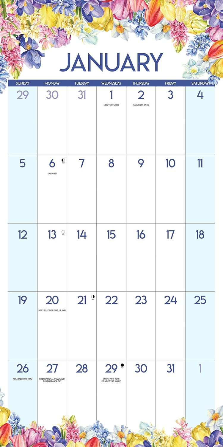 Blooms—Large Grid 2025 Wall Calendar - Willow Creek Press 9781549246449_2