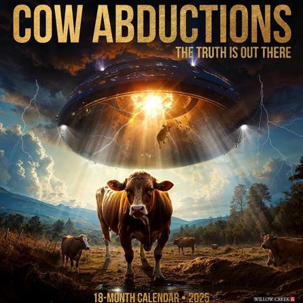 Cow Abductions 2025 Wall Calendar - Willow Creek Press 9781549247200