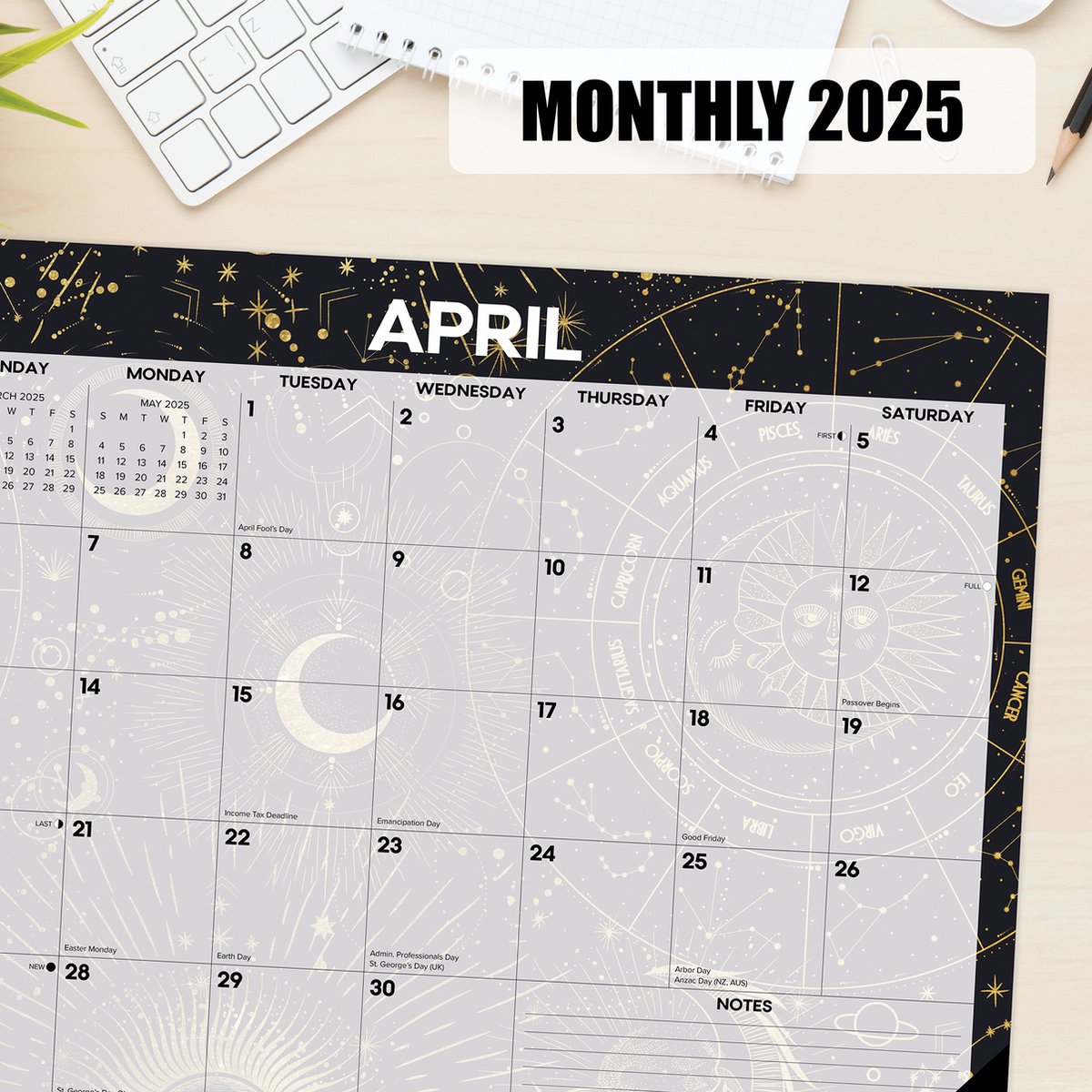 Celestial 2025 22X17 Desk Pad 9781549247903