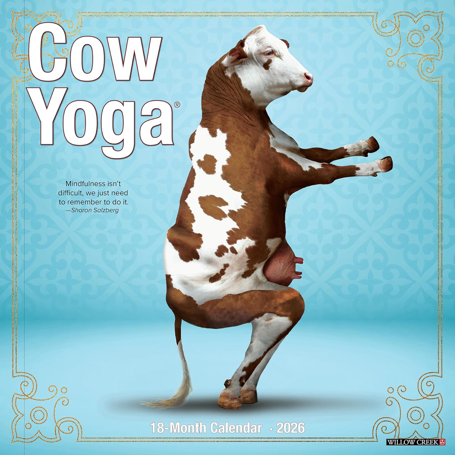 2026 Cow Yoga Wall Calendar 9781549250873
