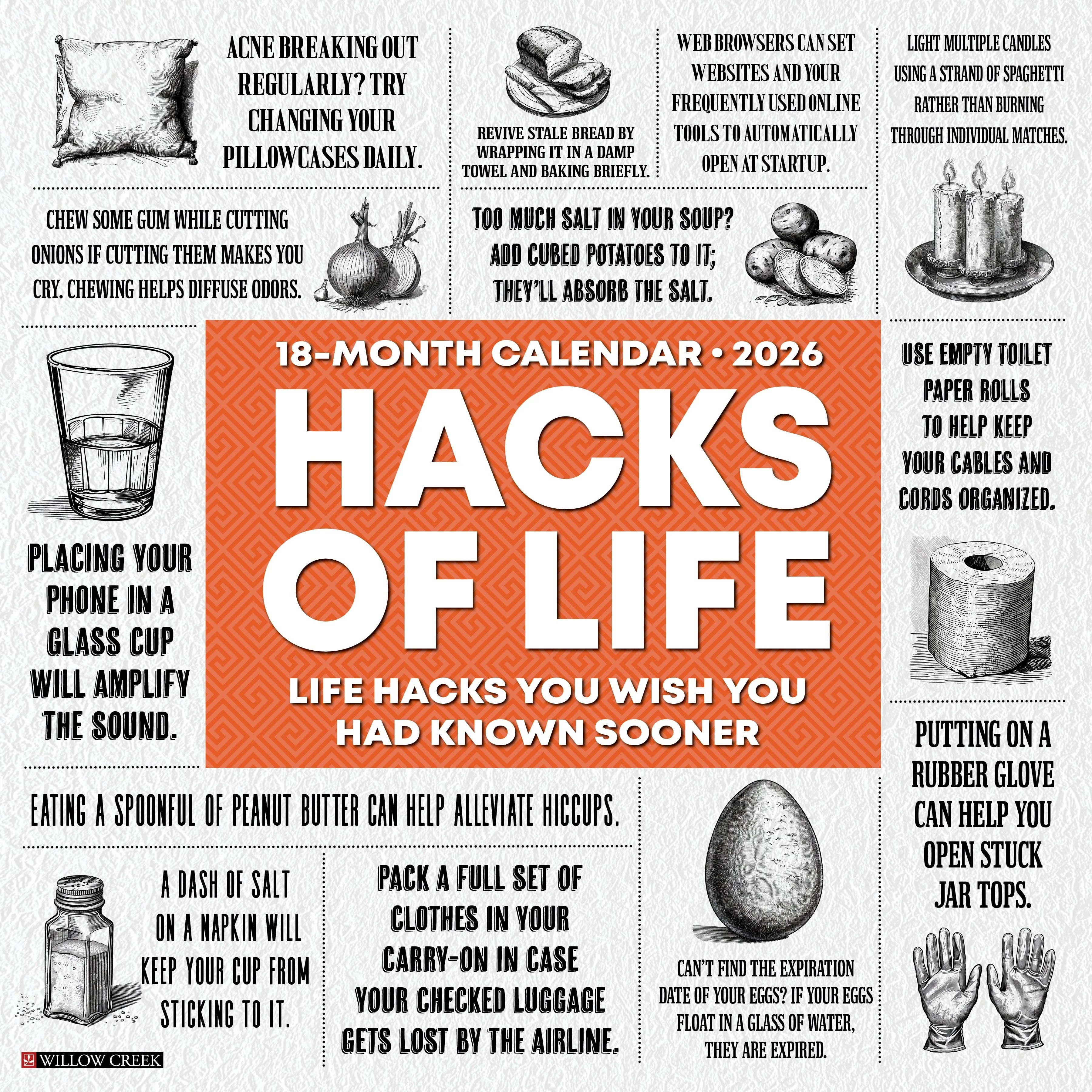 2026 Hacks Of Life Wall Calendar 9781549251436