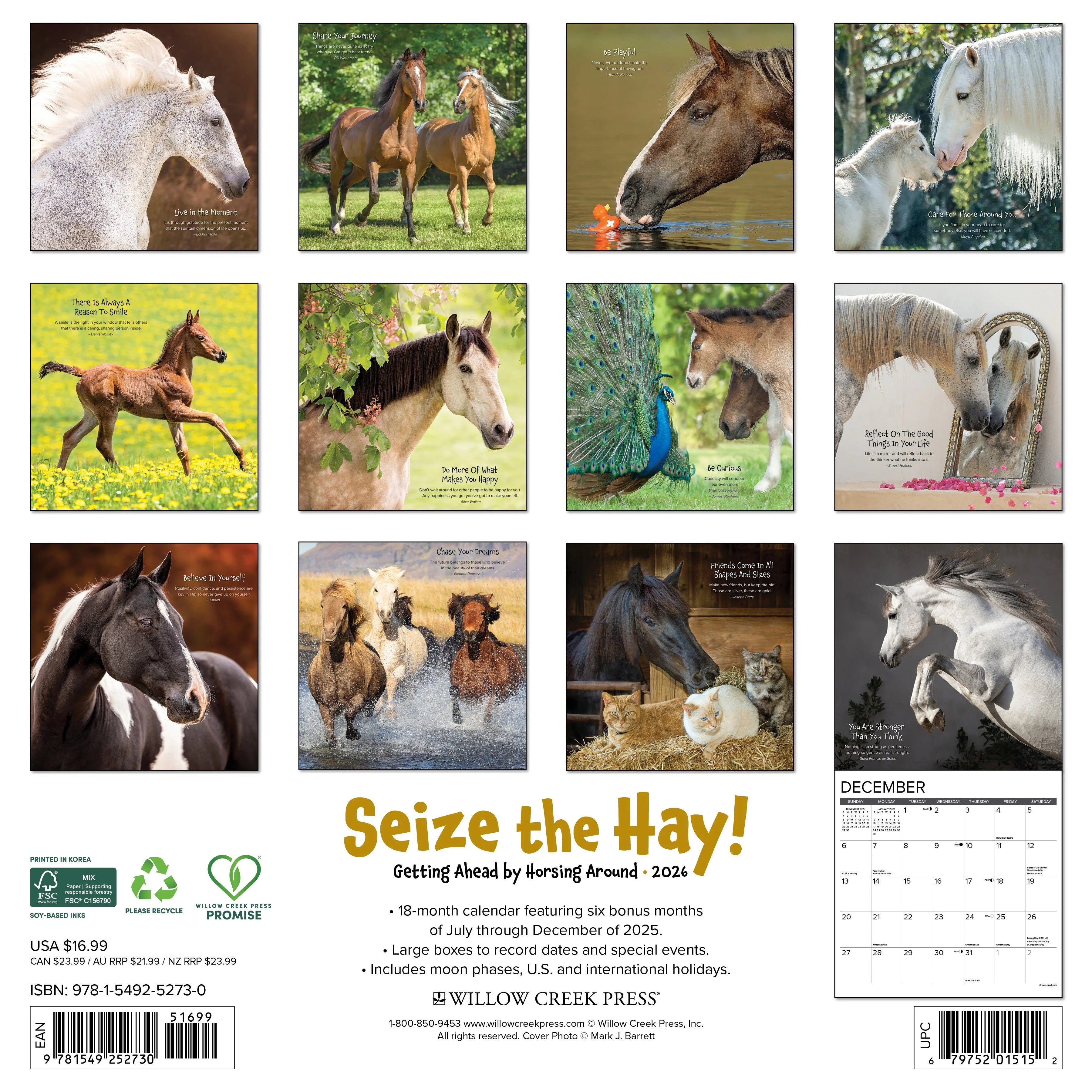 2026 Seize The Hay Wall Calendar 9781549252730