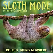 2026 Sloth Mode Wall Calendar 9781549252822