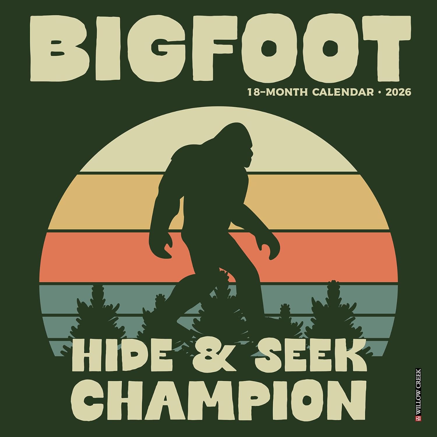 2026 Bigfoot 7X7 Mini Wall Calendar 9781549253485