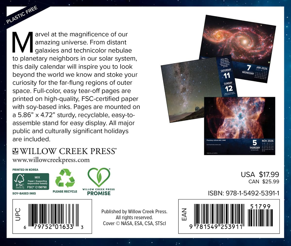 2026 Astronomy Daily Boxed Calendar 9781549253911_1