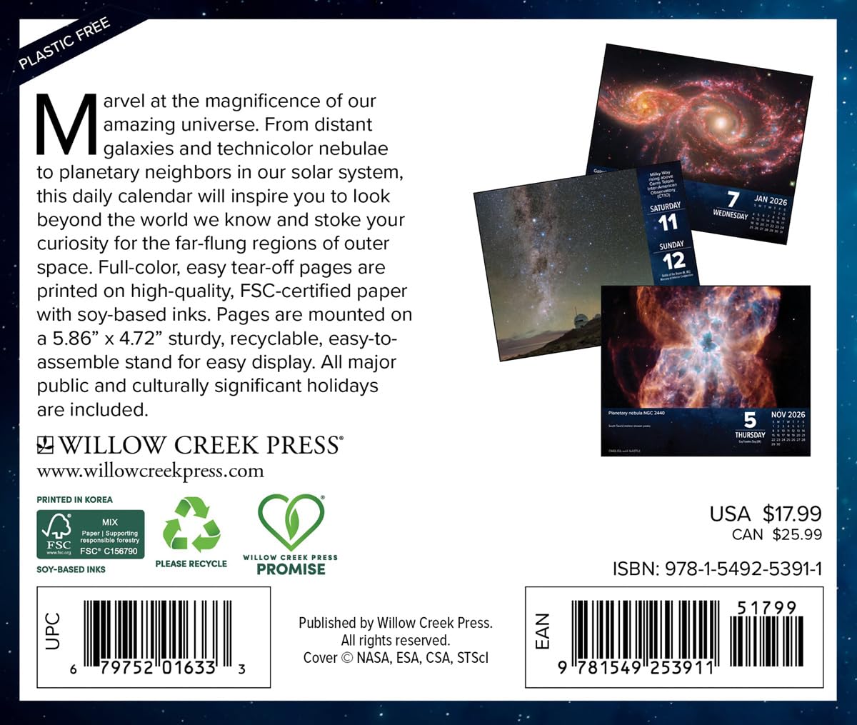 2026 Astronomy Daily Boxed Calendar 9781549253911_1
