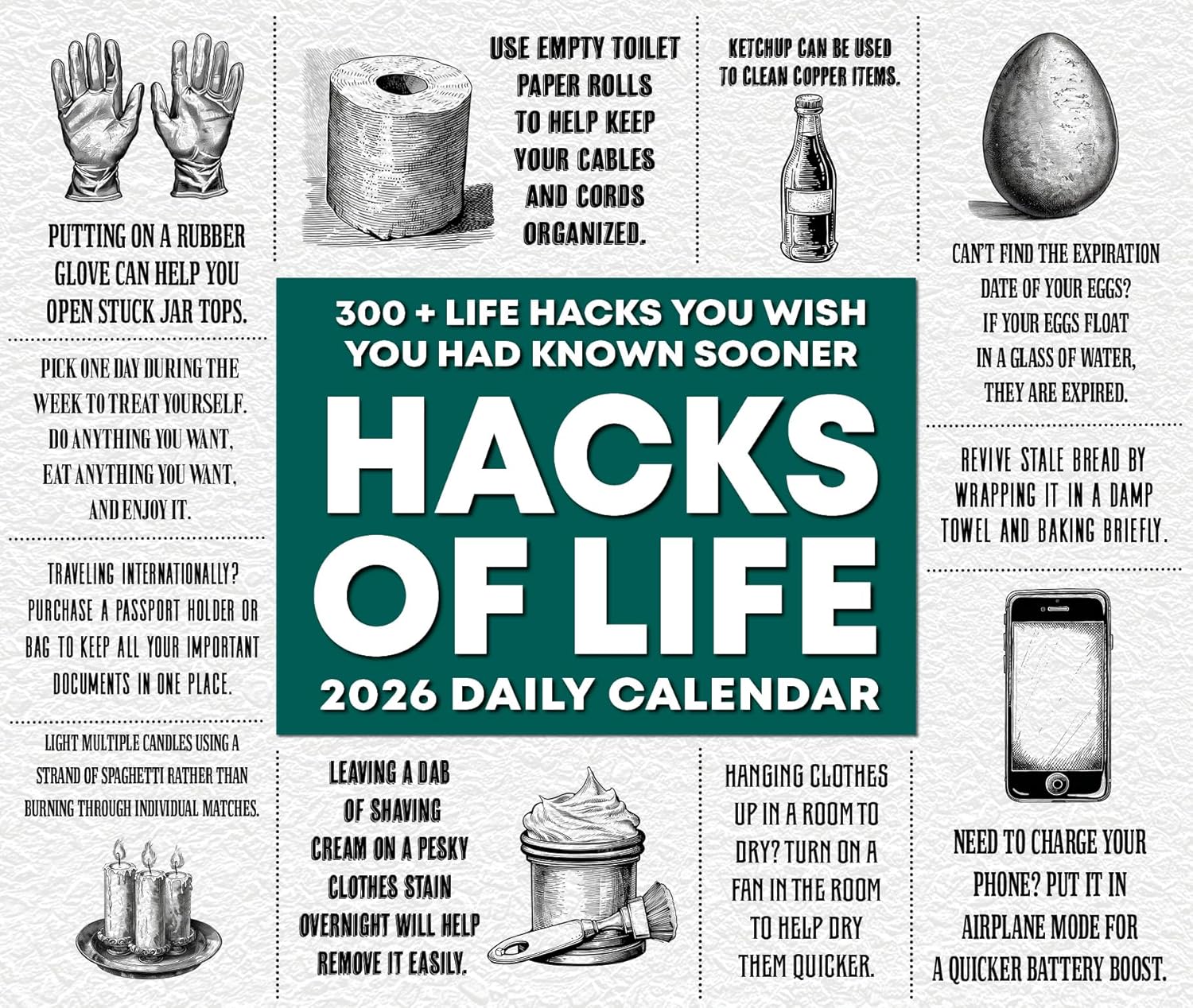 2026 Hacks Of Life Daily Boxed Calendar 9781549254215