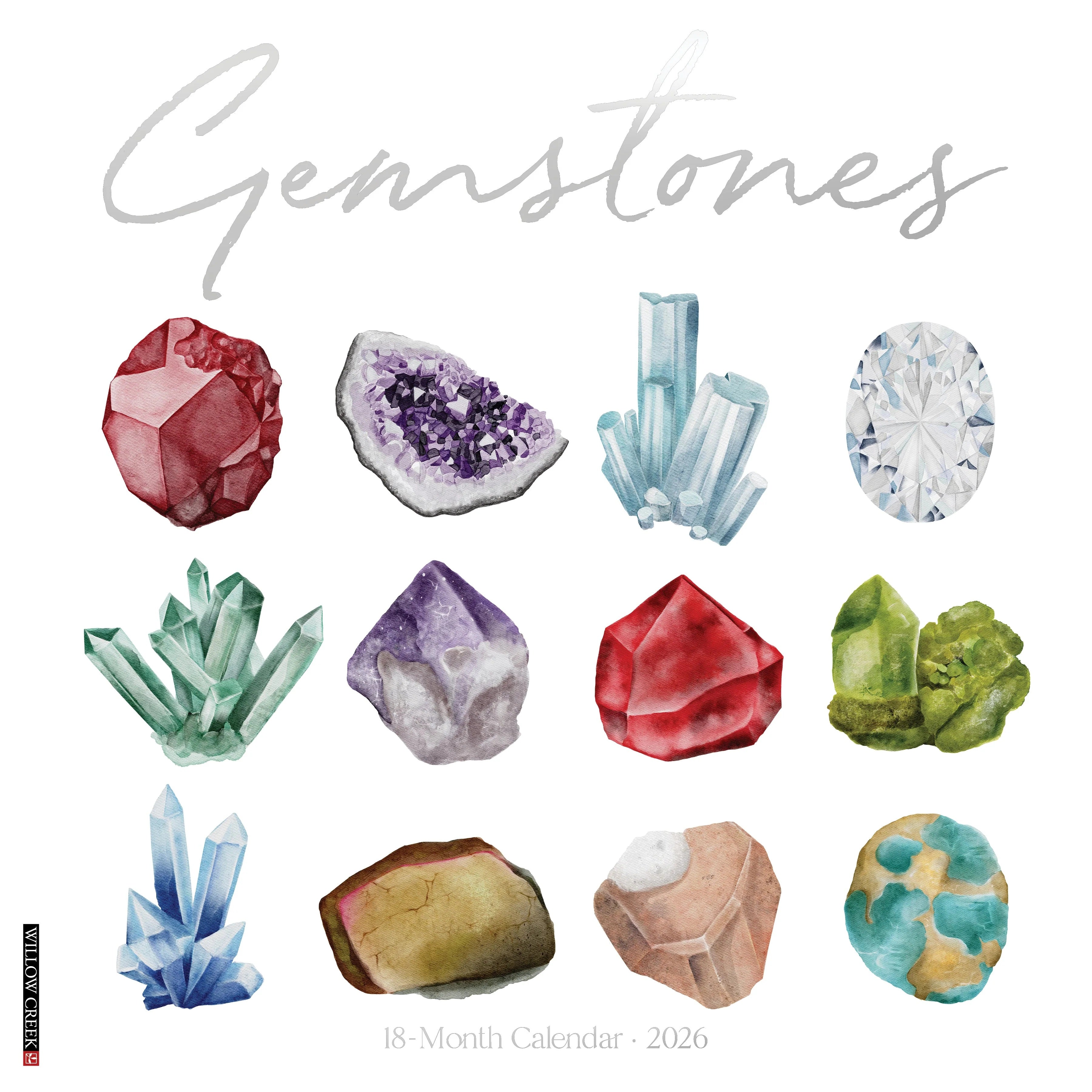 2026 Gemstones Wall Calendar 9781549255281