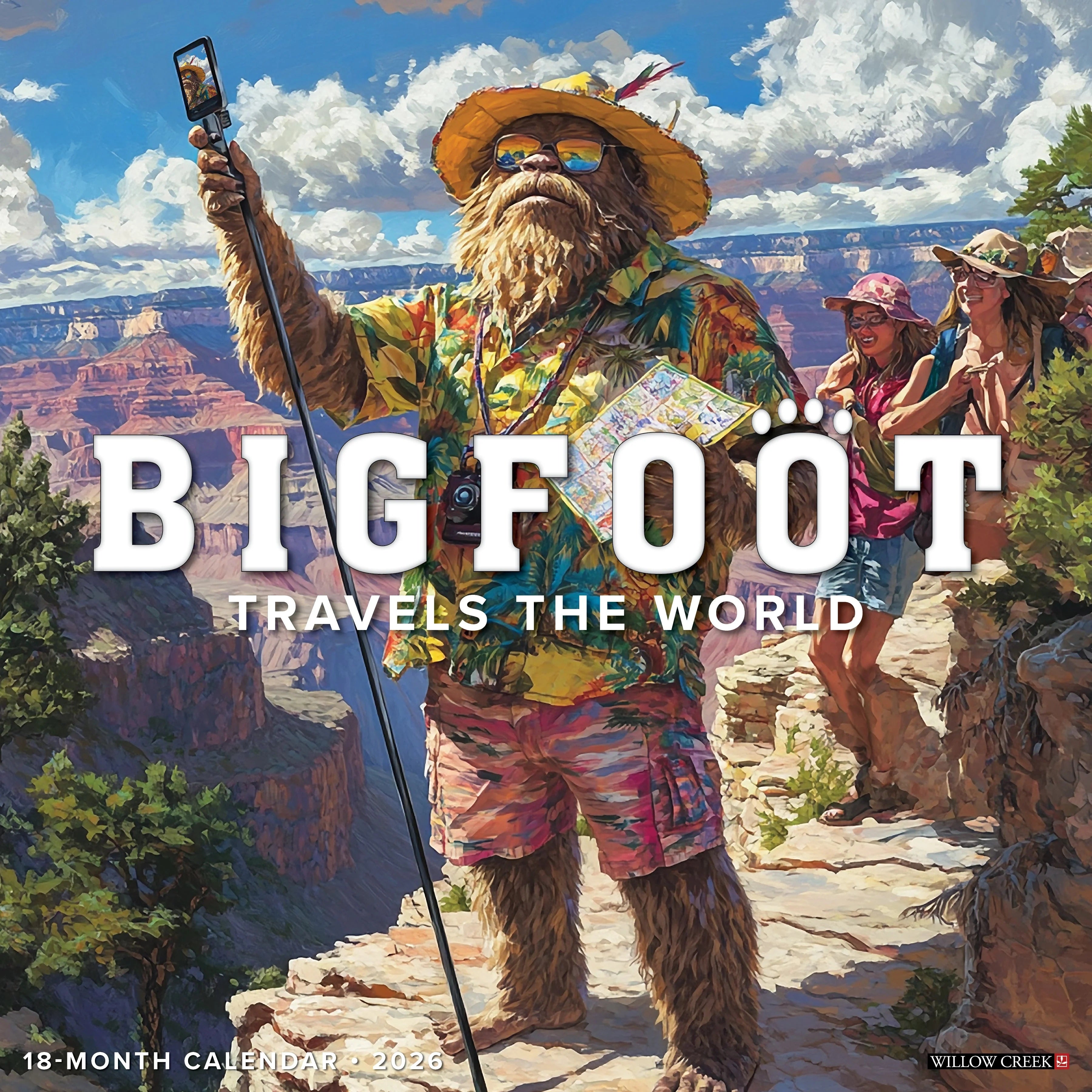2026 Bigfoot Travels The World Wall Calendar 9781549255687