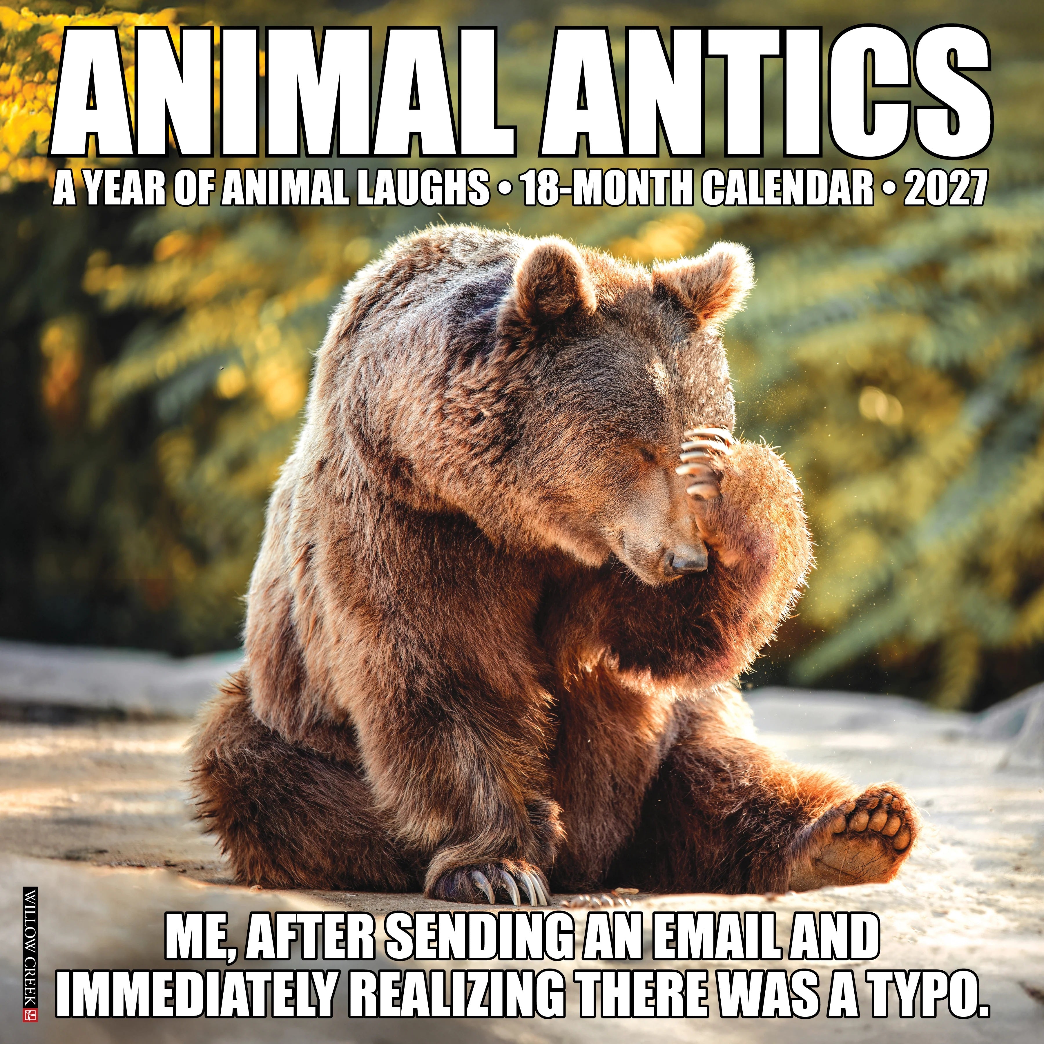 2027 Animal Antics Given Wall Calendar 12X12 20 9781549258787
