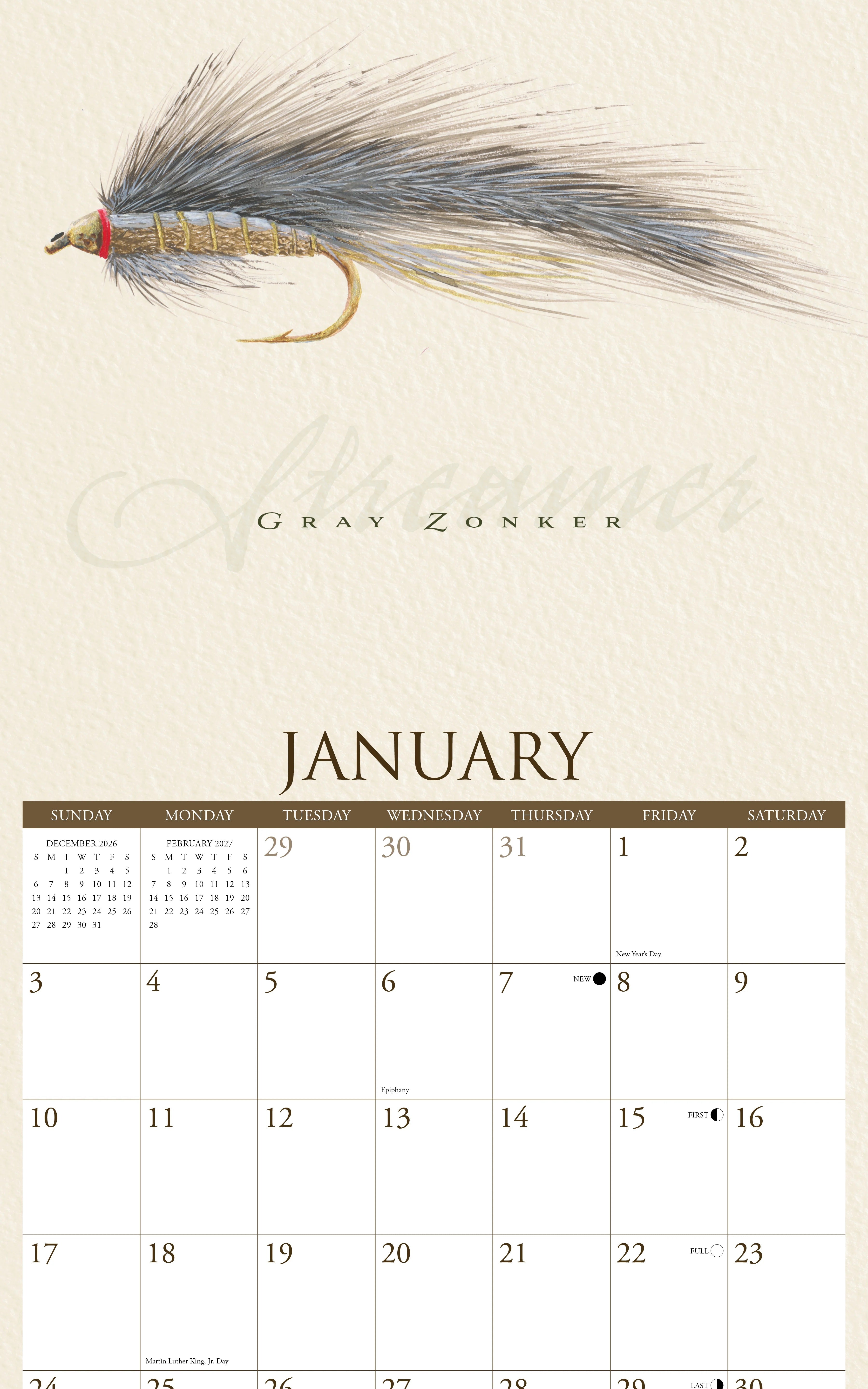 2027 Art of the Fly Wall Calendar 12X12 20 9781549258831_1