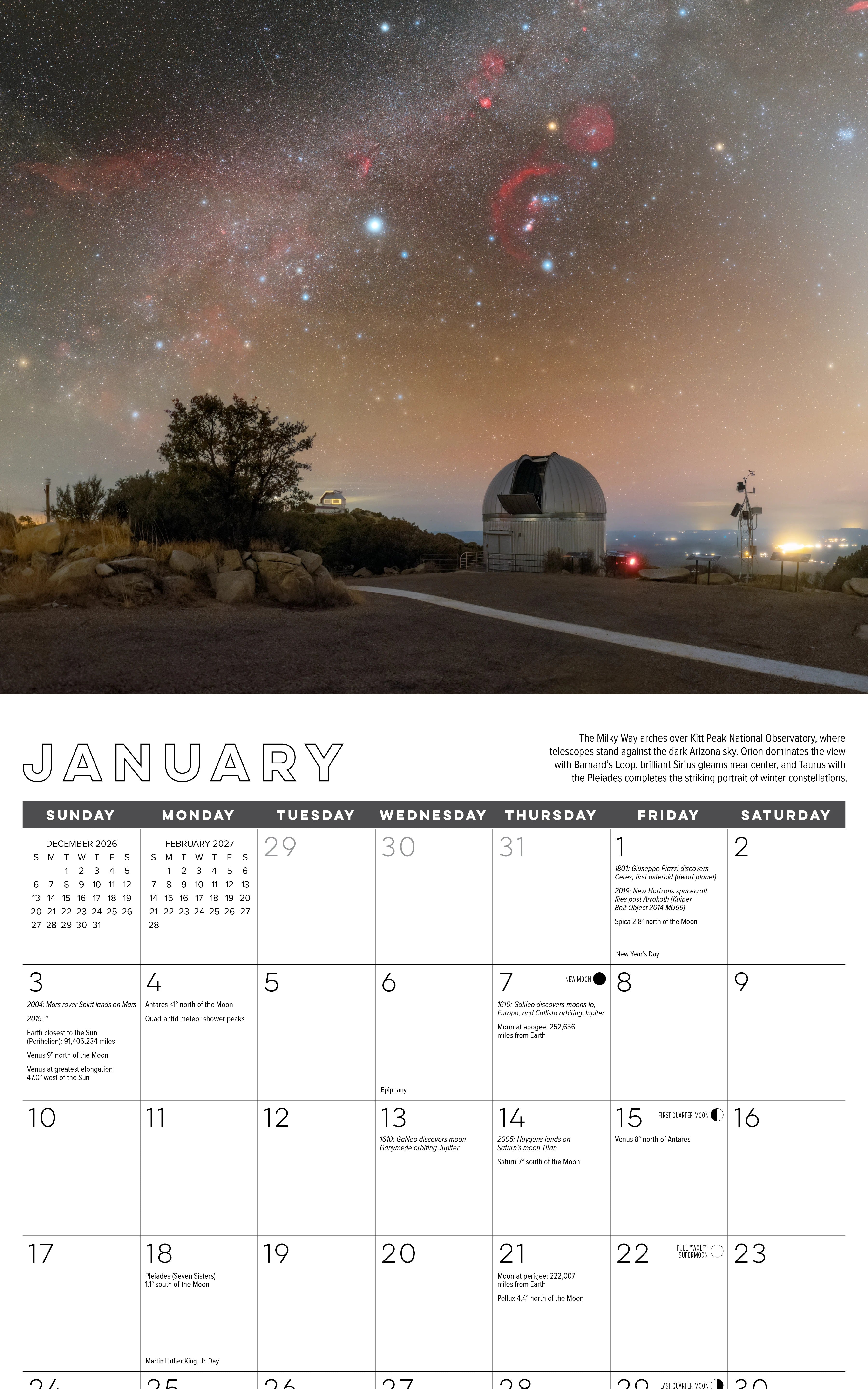 2027 Astronomy Wall Calendar 12X12 20 9781549258909_2