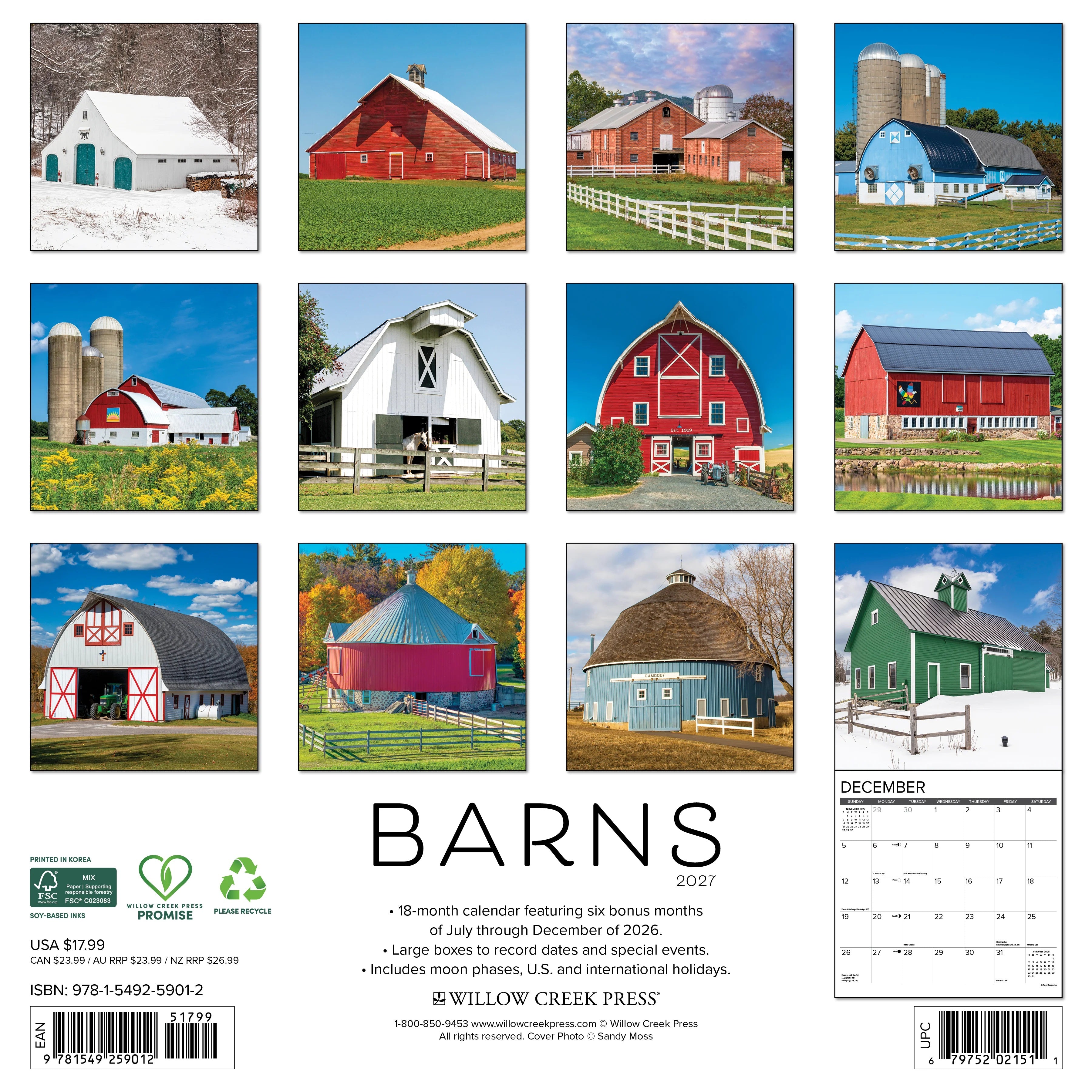 2027 Barns Wall Calendar 12X12 20 9781549259012_811f2d12-da40-4f79-9814-093b692d1cc2