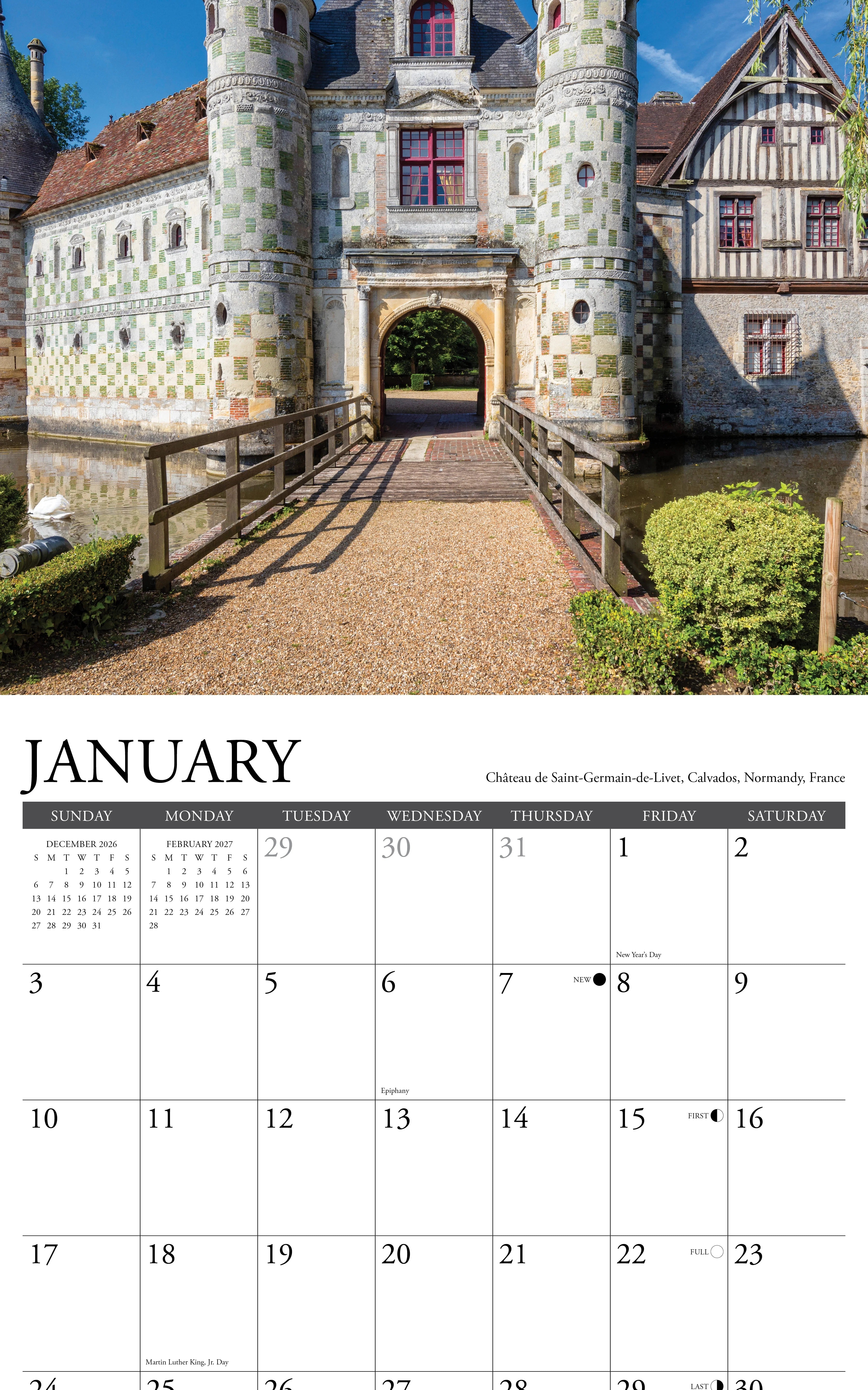 2027 Castles Wall Calendar 12X12 20 9781549259517_2