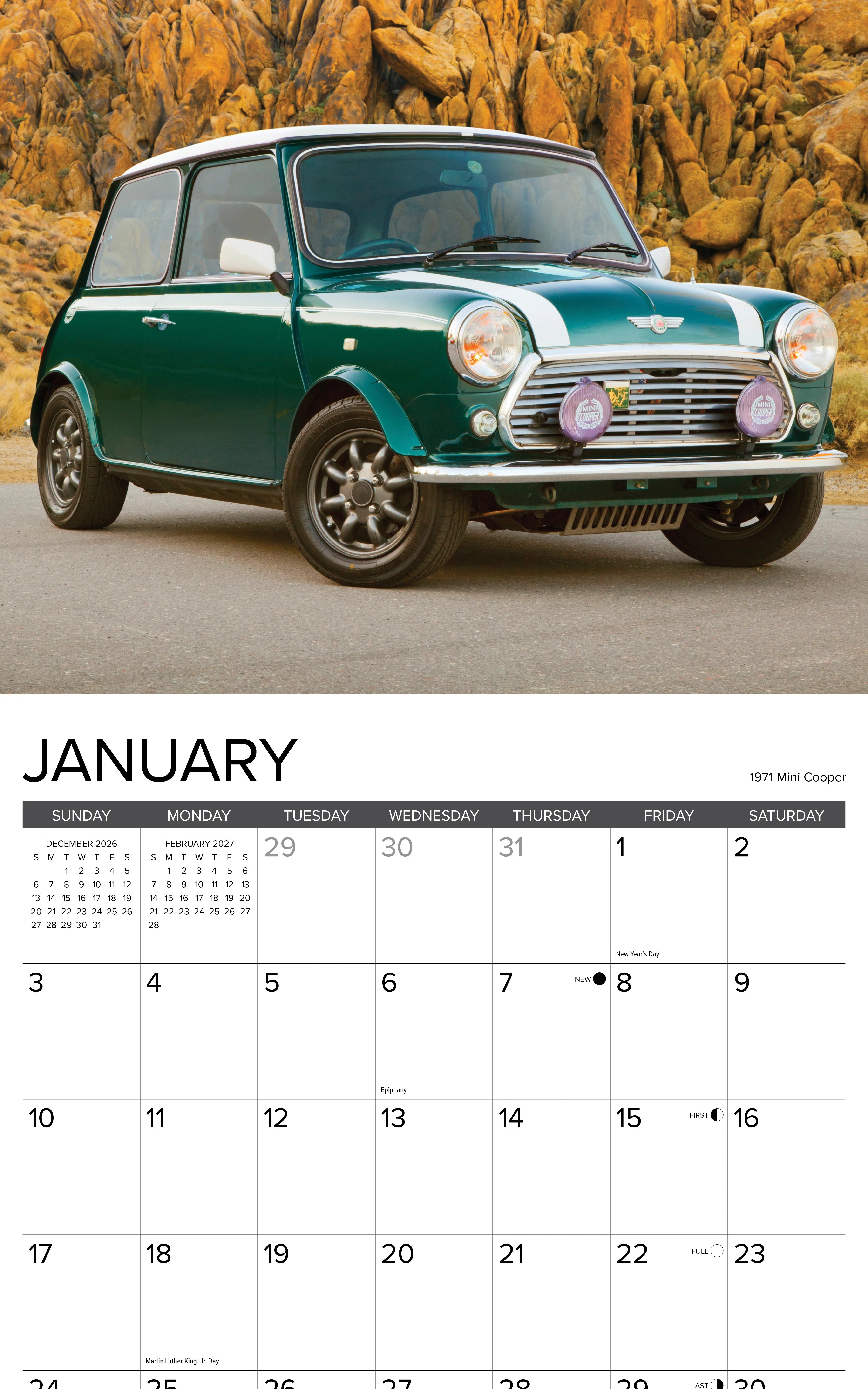 2027 Classic Cars & Trucks Wall Calendar 12X12 20 9781549259722_1