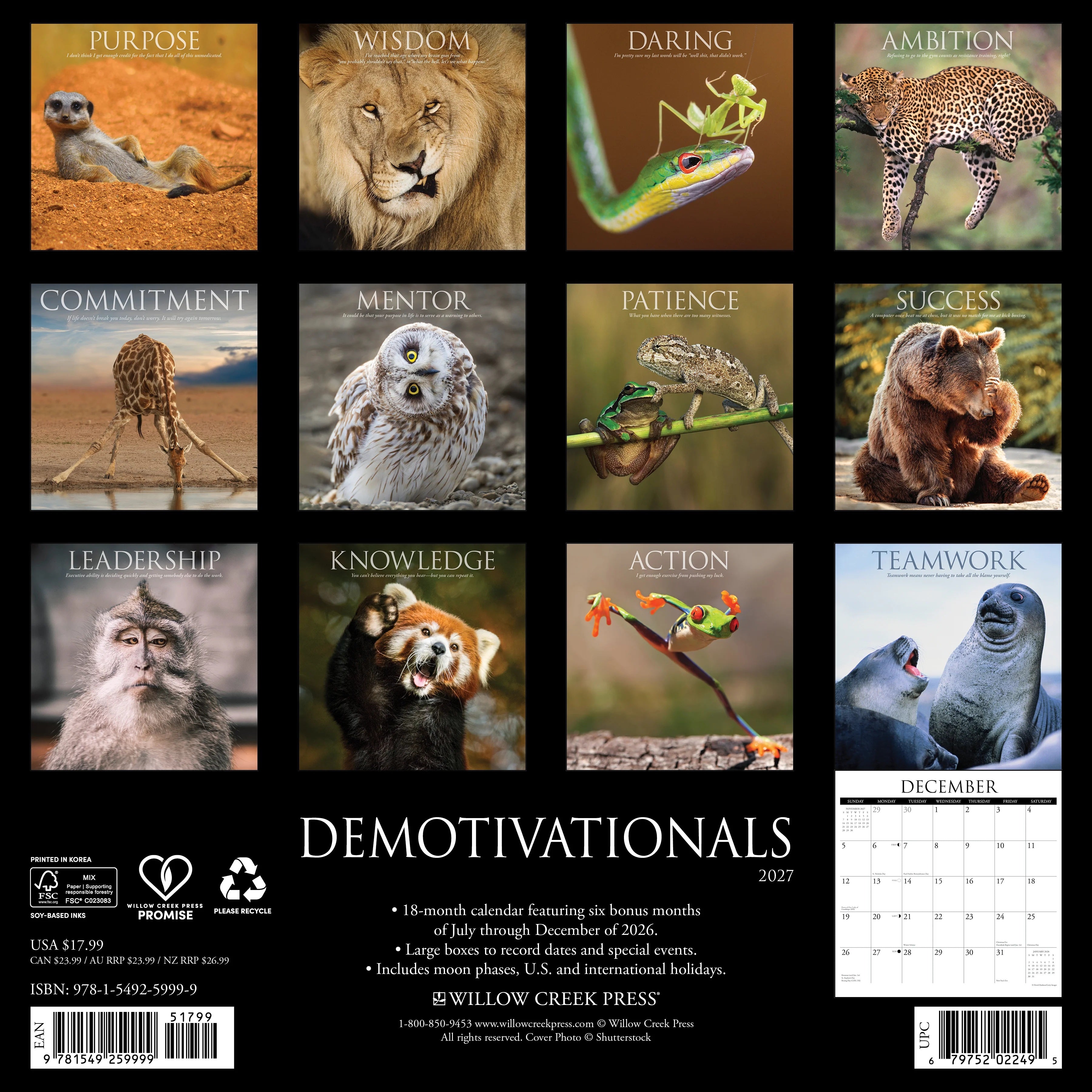 2027 Demotivationals Given Wall Calendar 12X12 20 9781549259999_6101eefa-1d0b-44c8-9860-f2b69fda6049