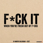 2027 F*ck It Wall Calendar 12X12 20 9781549260179