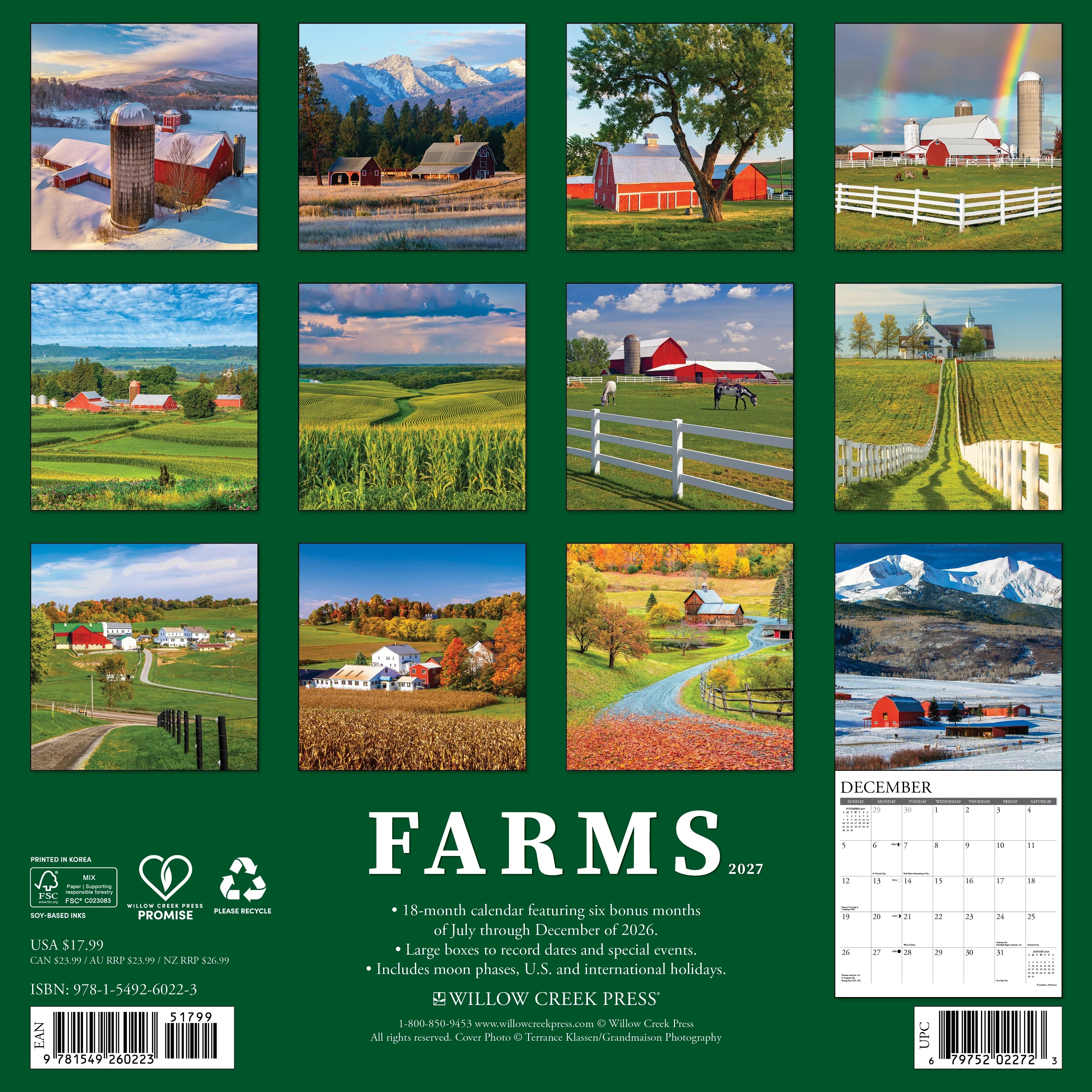 2027 Farms Wall Calendar 12X12 20 9781549260223_5843db58-9ba2-4d1d-aefa-a17b0ff4c4cb