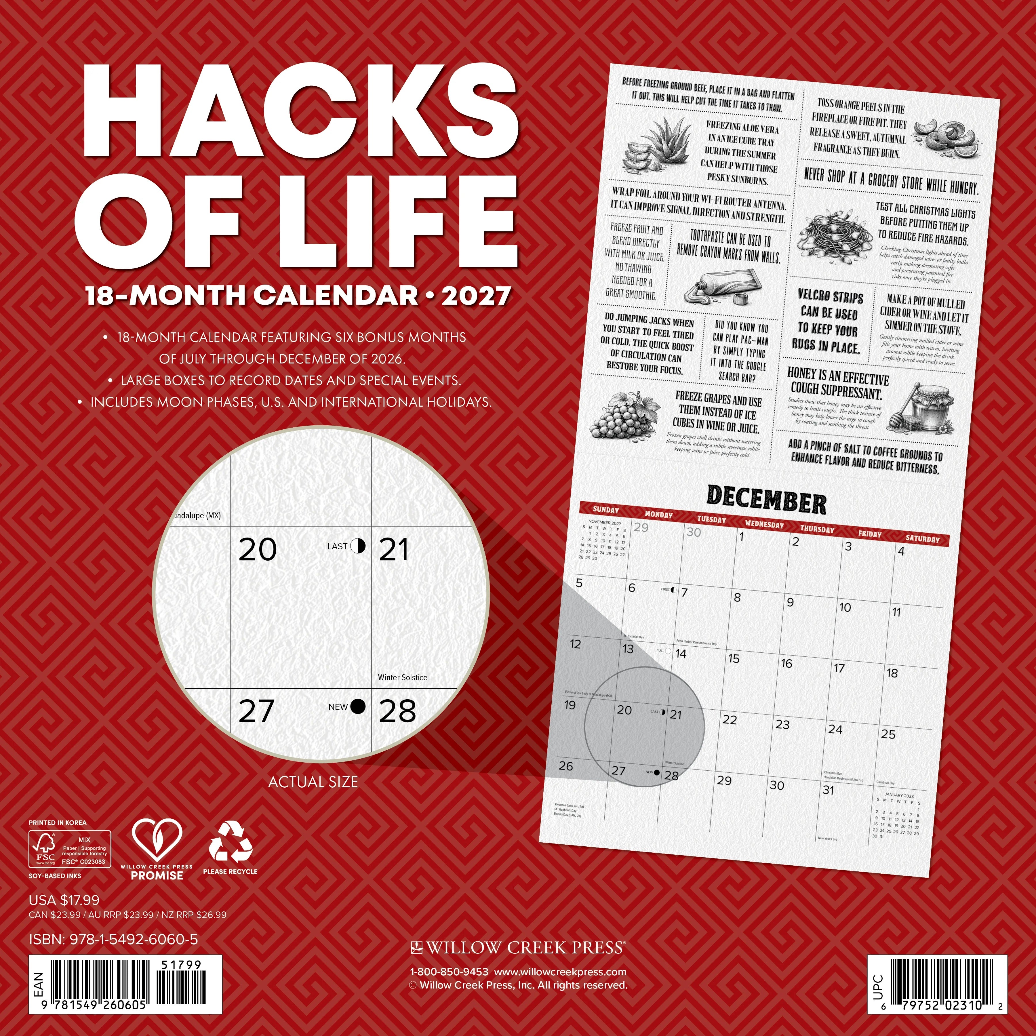 2027 Hacks of Life Wall Calendar 12X12 20 9781549260605_584a86d5-7cbe-421f-b01b-a7be8b67802d