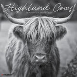 2027 Highland Cows (black & White) Wall Calendar 12X12 20 9781549260674