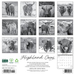 2027 Highland Cows (black & White) Wall Calendar 12X12 20 9781549260674_bbf8bc97-0415-4cbe-82d0-0d9b3f380005