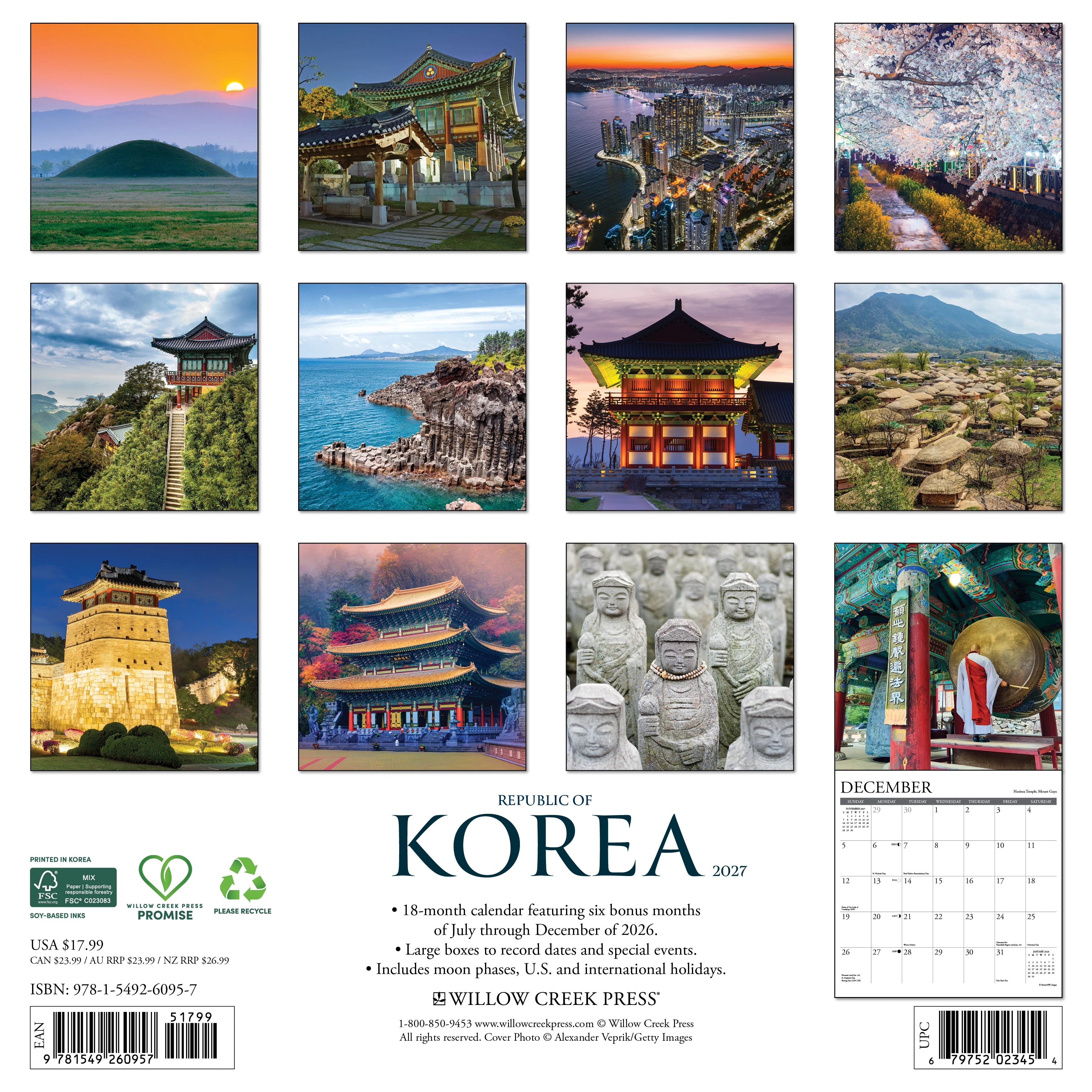 2027 Korea Wall Calendar 12X12 20 9781549260957_7ccf06f7-cb20-49ca-afba-c24fc13114e7