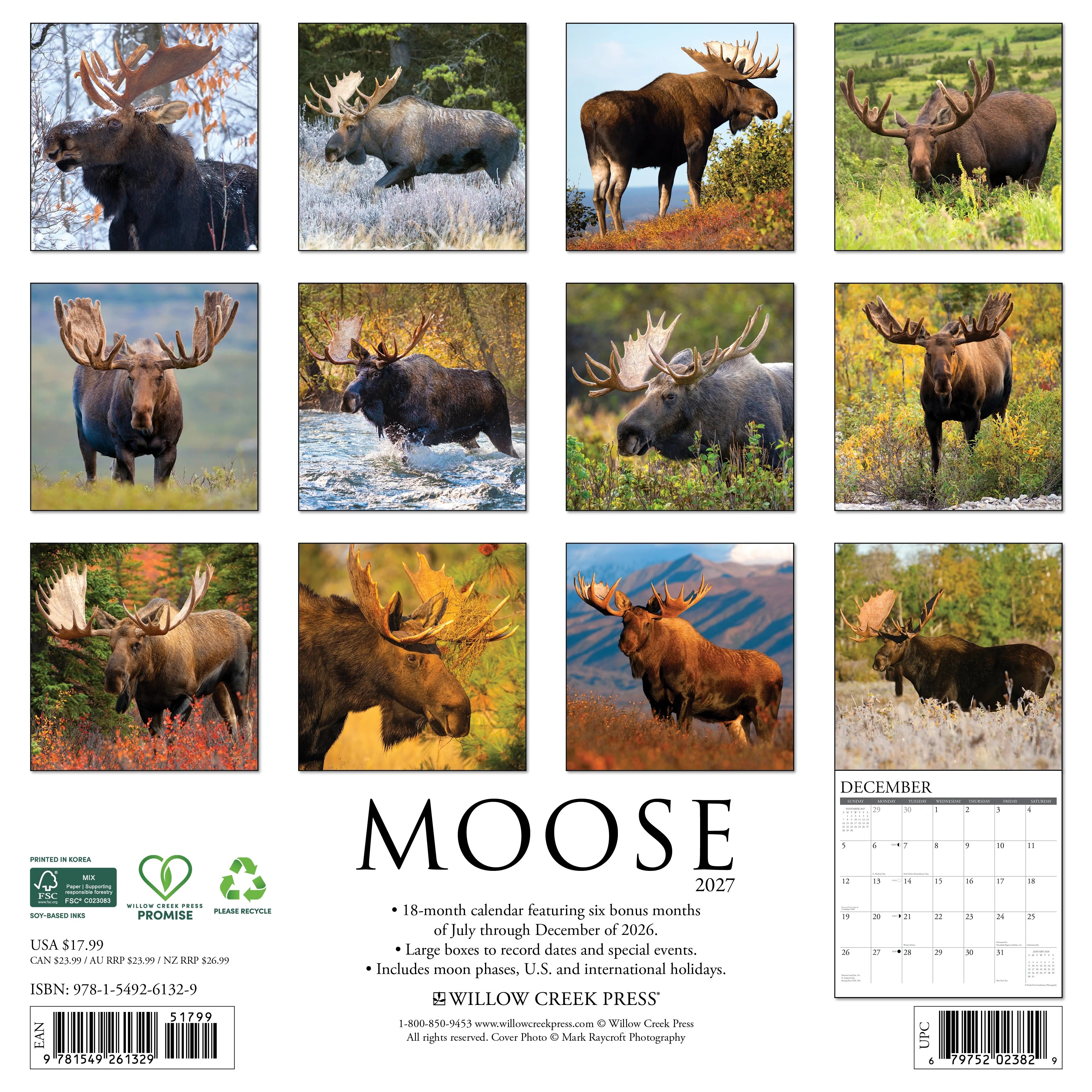 2027 Moose Wall Calendar 12X12 20 9781549261329_13ac8cdf-19d6-4c21-b691-83ea38132a26