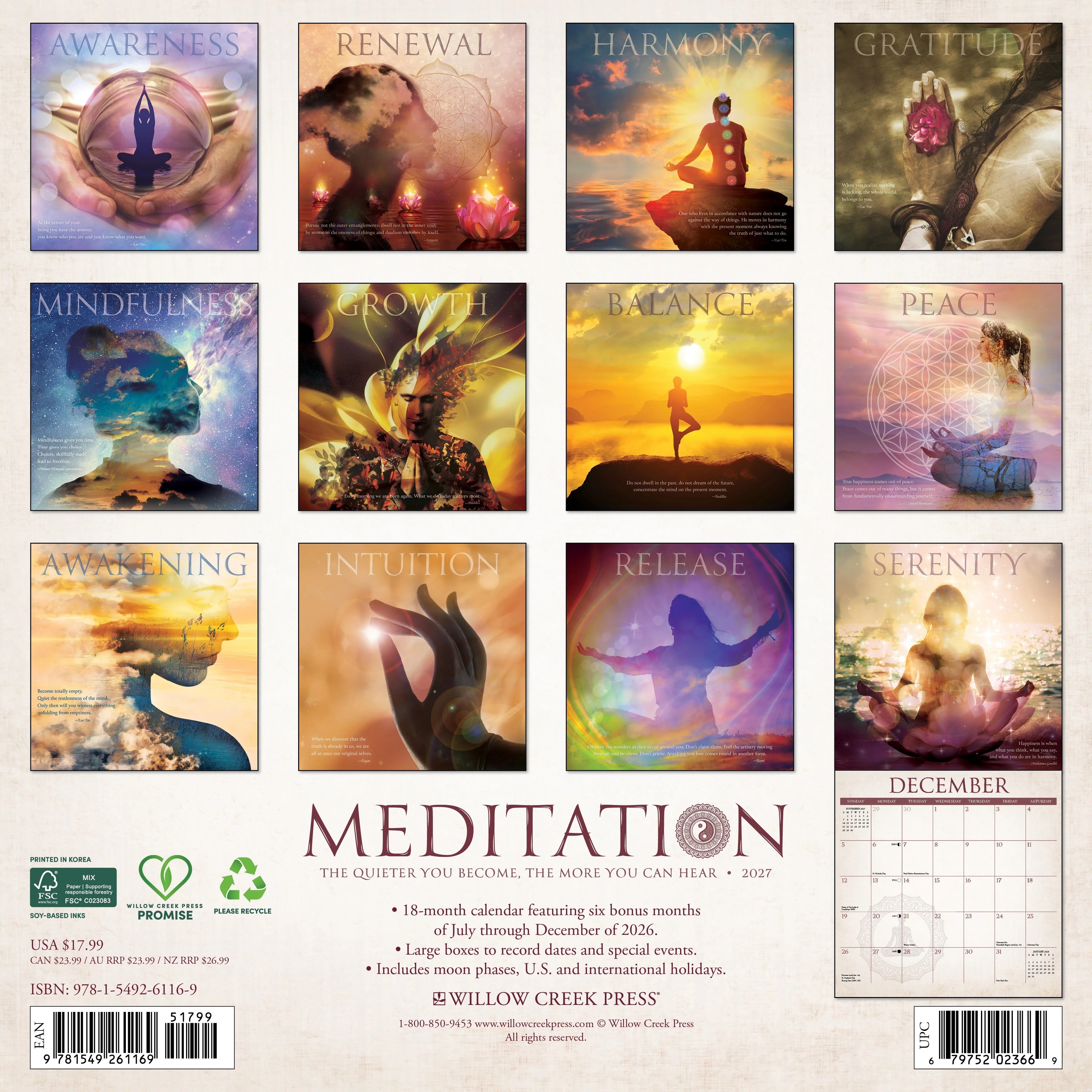 2027 Meditation Wall Calendar 12X12 20 9781549261669_d2398862-0779-4531-b86a-e01cbe1e48ec