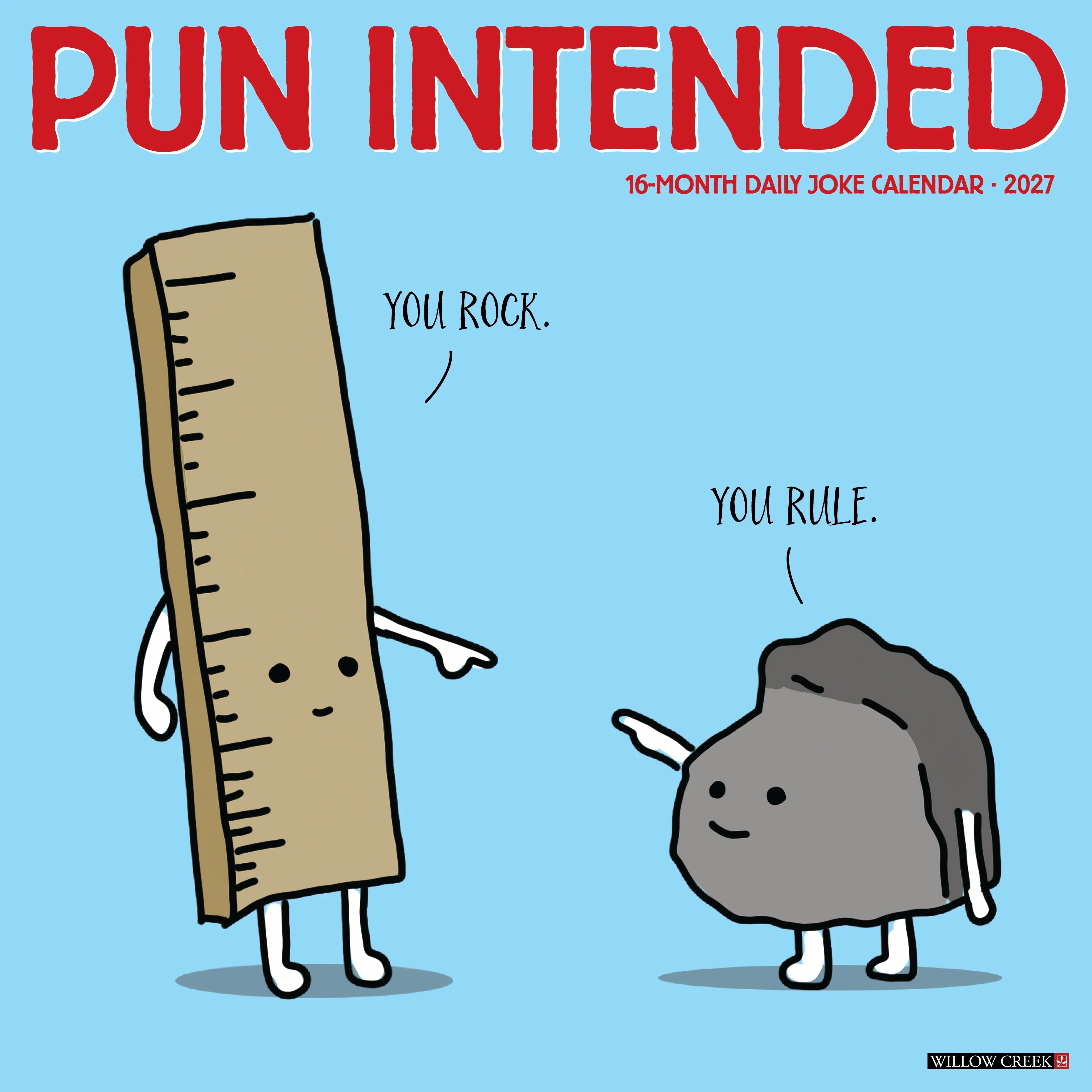 2027 Pun Intended Wall Calendar 12X12 20 9781549261954