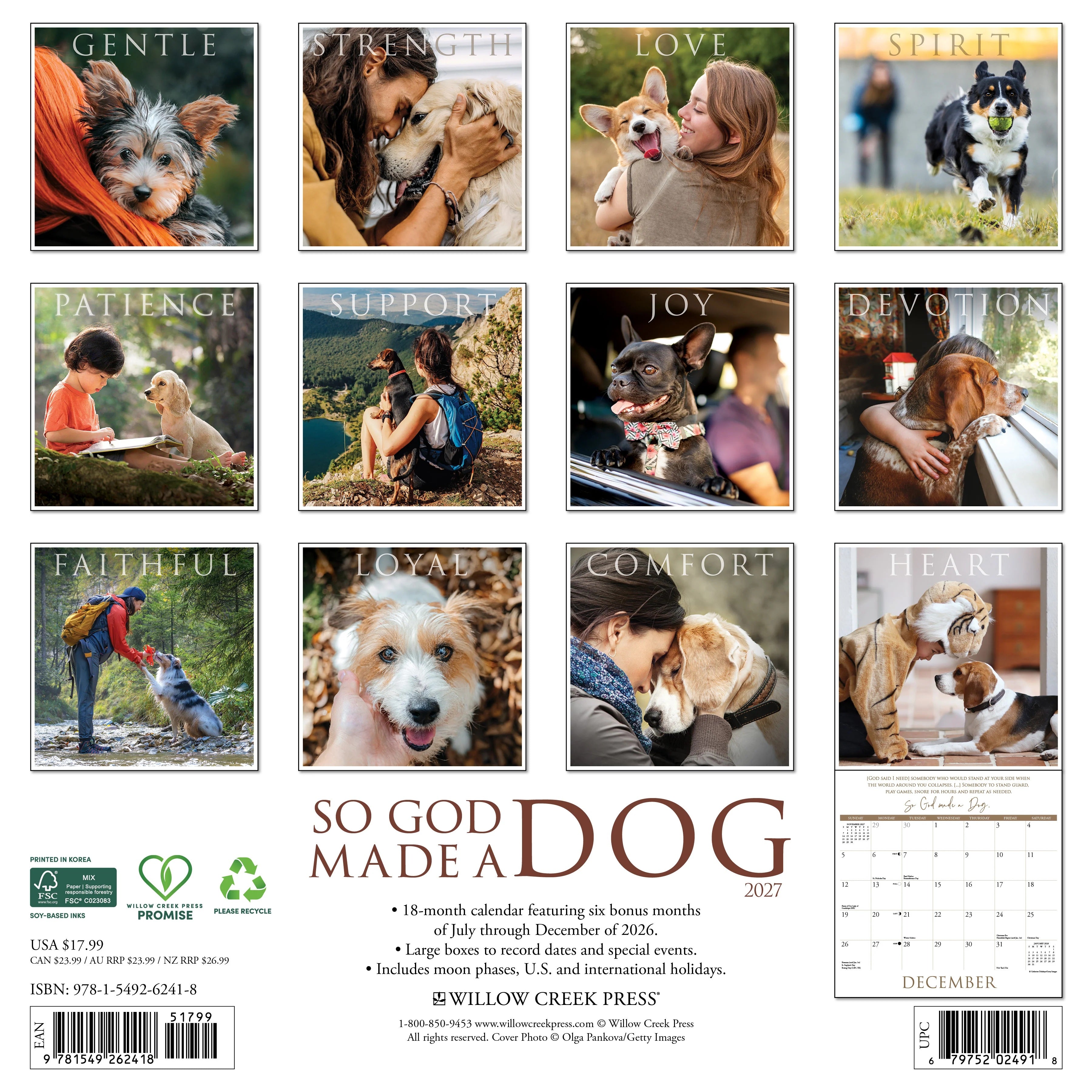2027 So God Made a Dog Wall Calendar 12X12 20 9781549262418_17b7886a-1a61-4231-83c8-fc6a1ac4ee96
