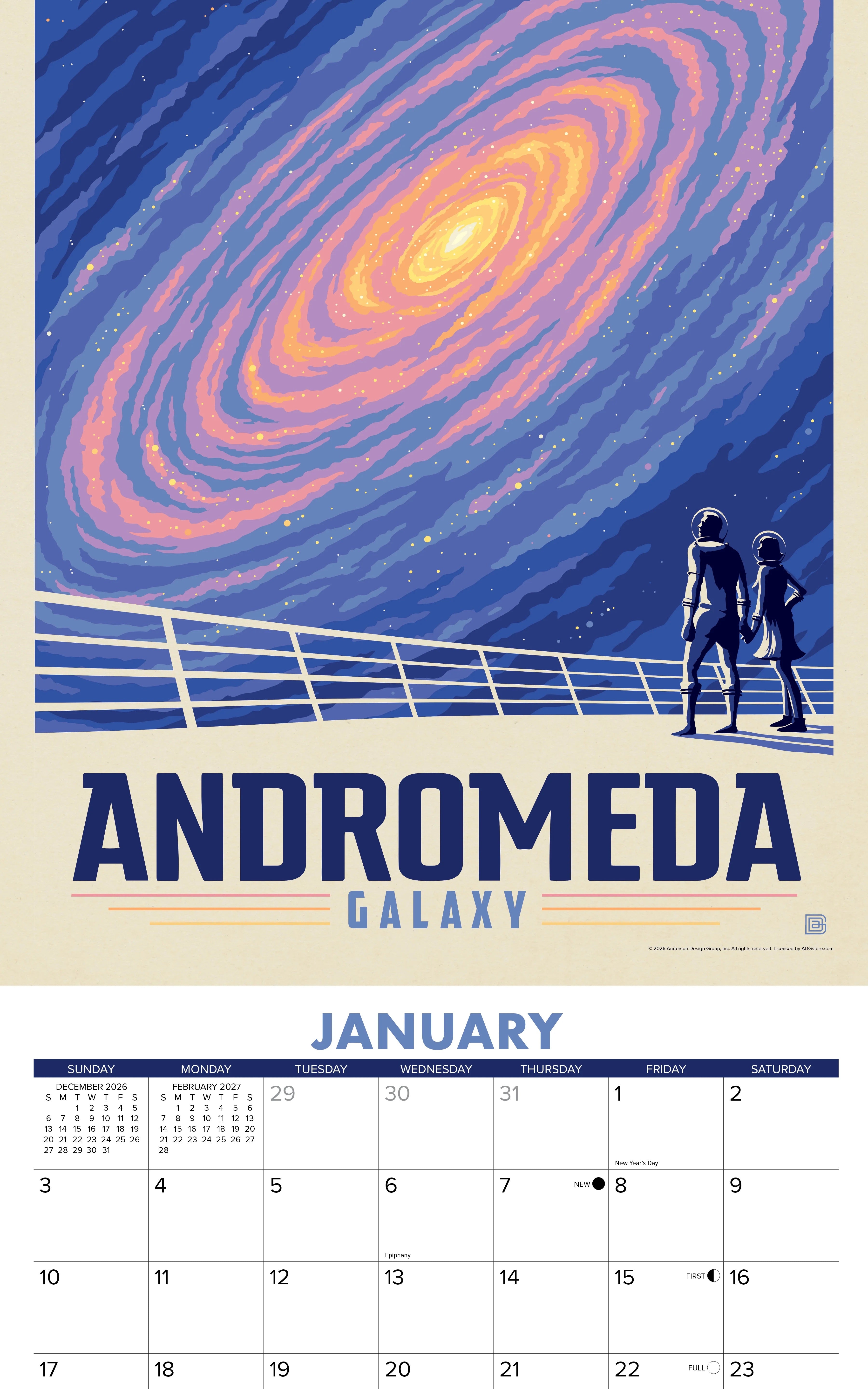 2027 Space Travel (ADG) Wall Calendar 12X12 20 9781549262432_2