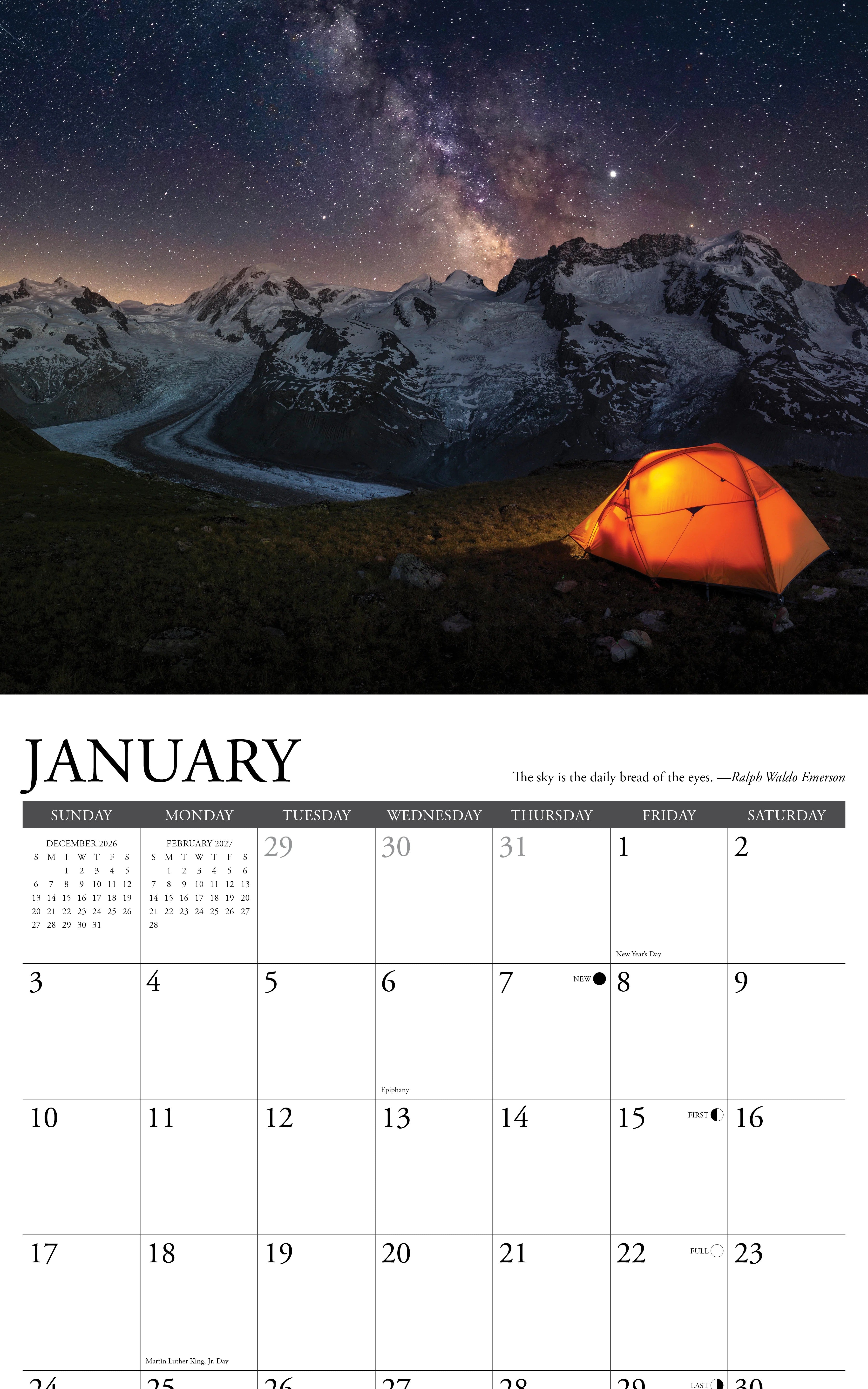 2027 Under the Stars Wall Calendar 12X12 20 9781549262739_1