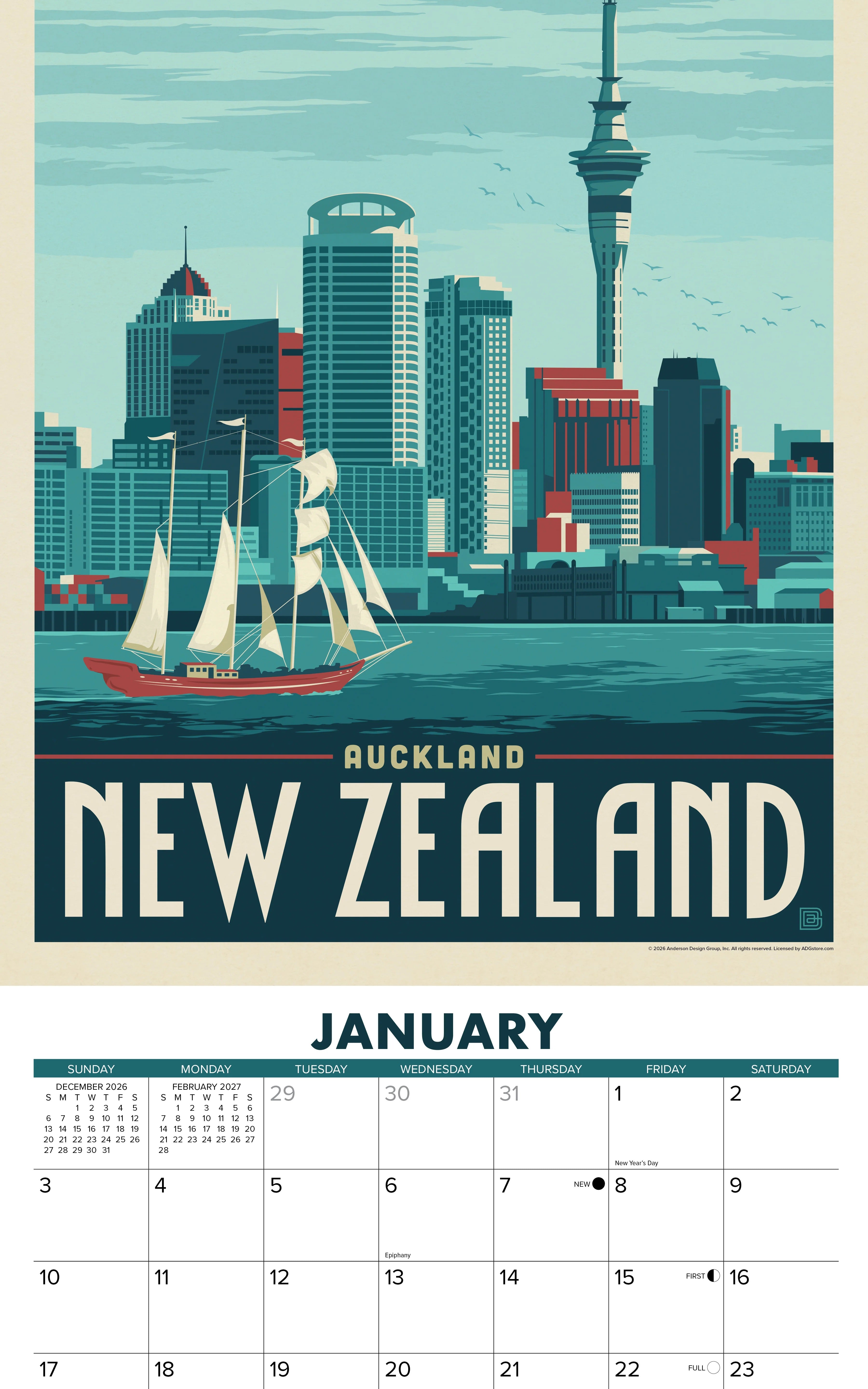 2027 World Travel (ADG) Wall Calendar 12X12 20 9781549263064_1