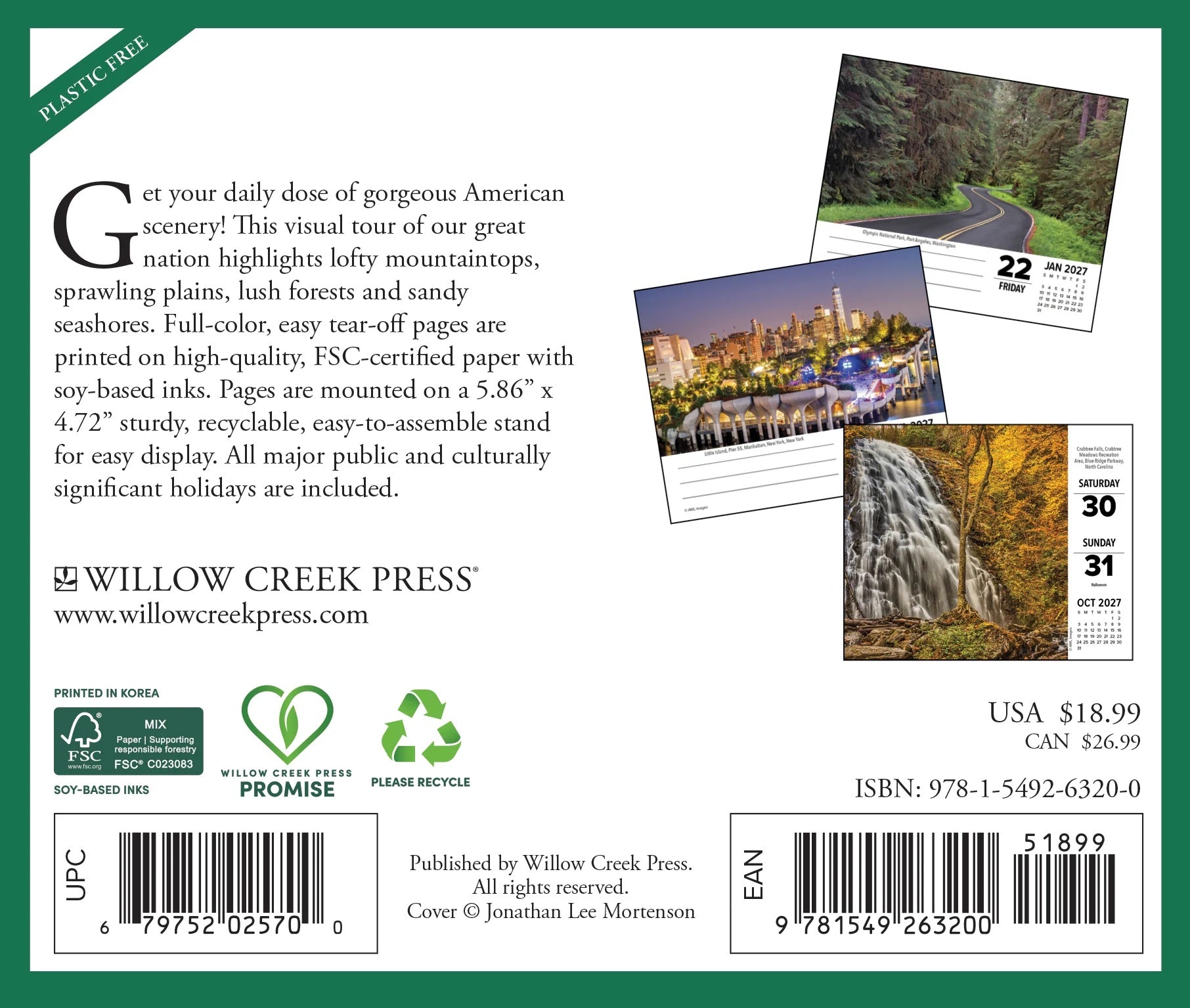 2027 Beautiful America Daily Boxed Calendar