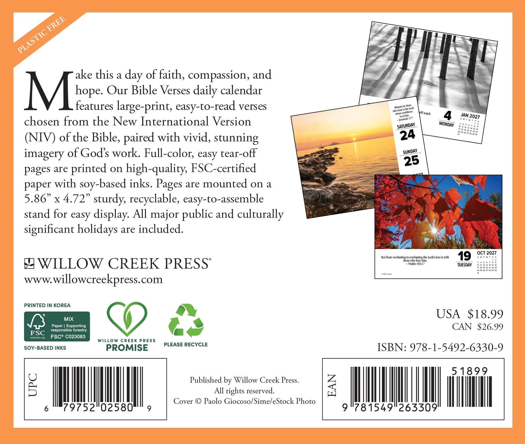 2027 Bible Verses Daily Boxed Calendar