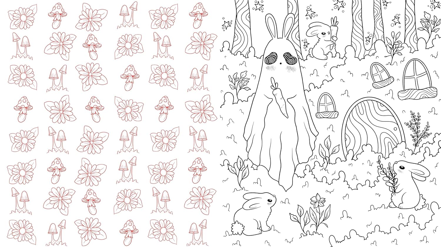 Sweet & Spooky Coloring by Wilson. Kitty Willow 9781577155096_2