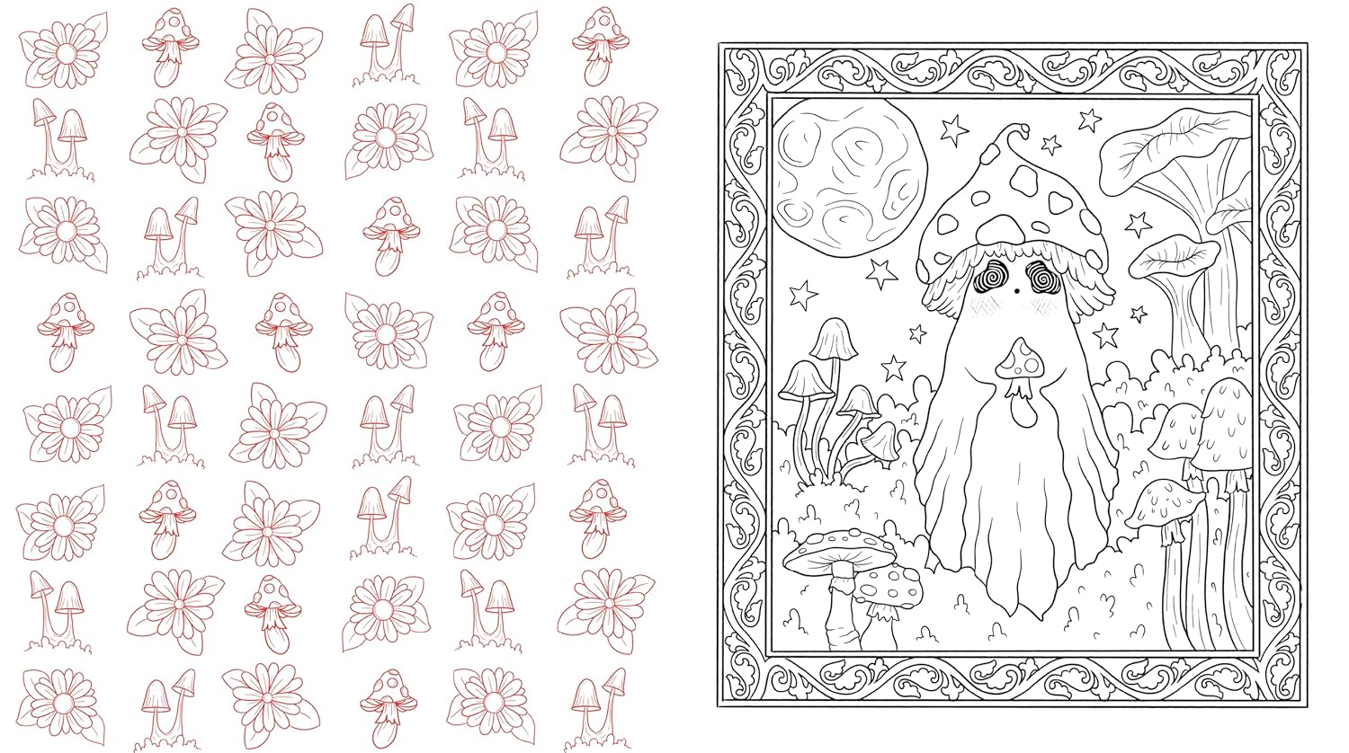 Sweet & Spooky Coloring by Wilson. Kitty Willow 9781577155096_4