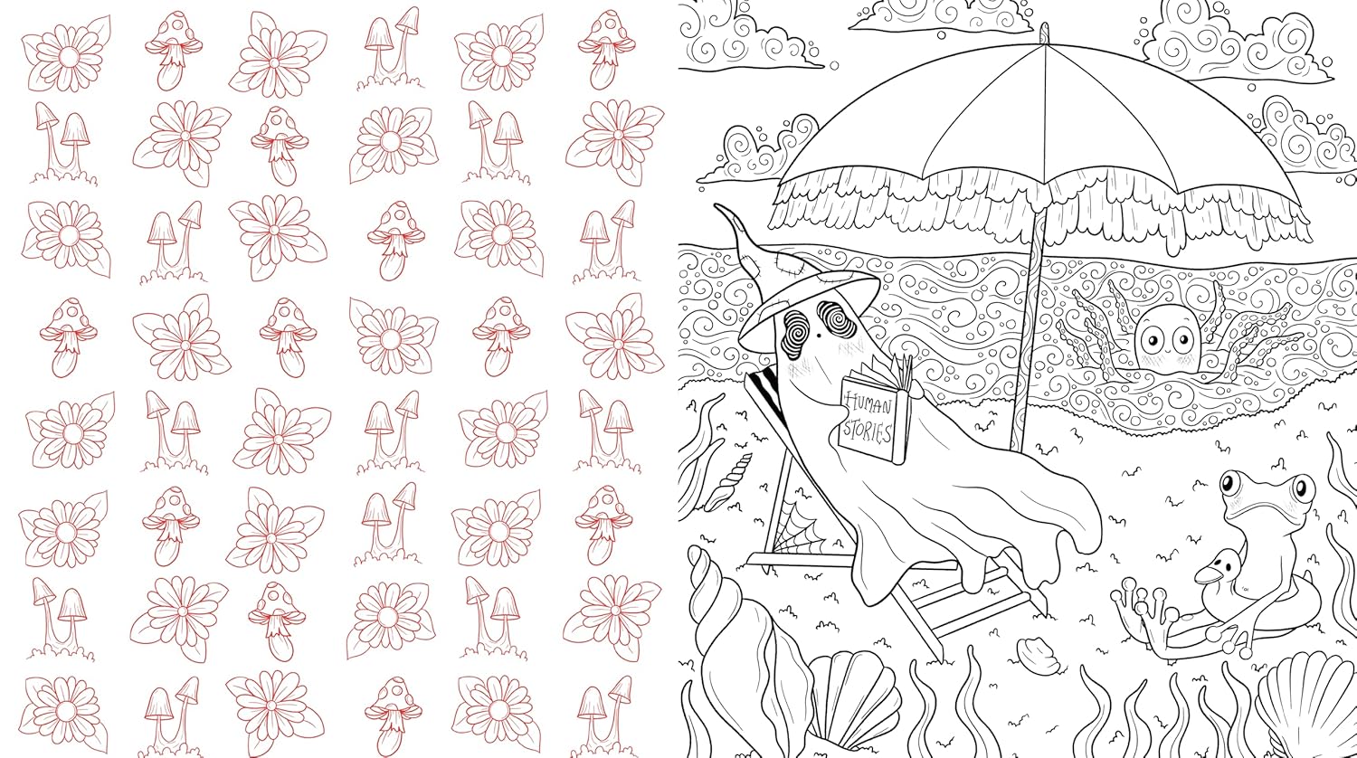 Sweet & Spooky Coloring by Wilson. Kitty Willow 9781577155096_7