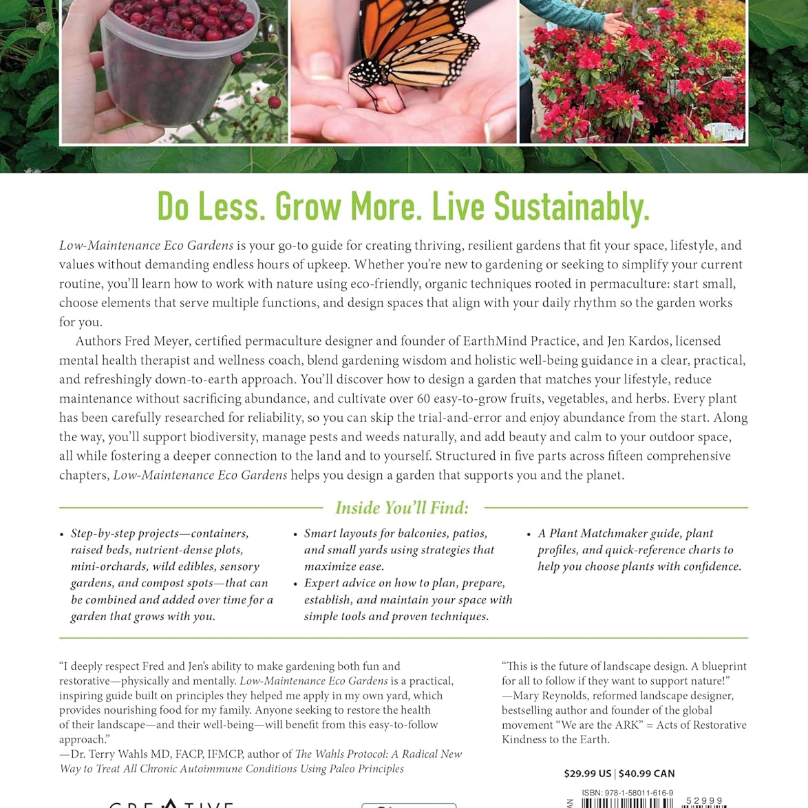 Low-Maintenance Eco Gardens by Kardos. Jen; Meyer. Fred 20 9781580116169_1_4e85c57f-a828-4cf9-949b-2cc46b5f072d