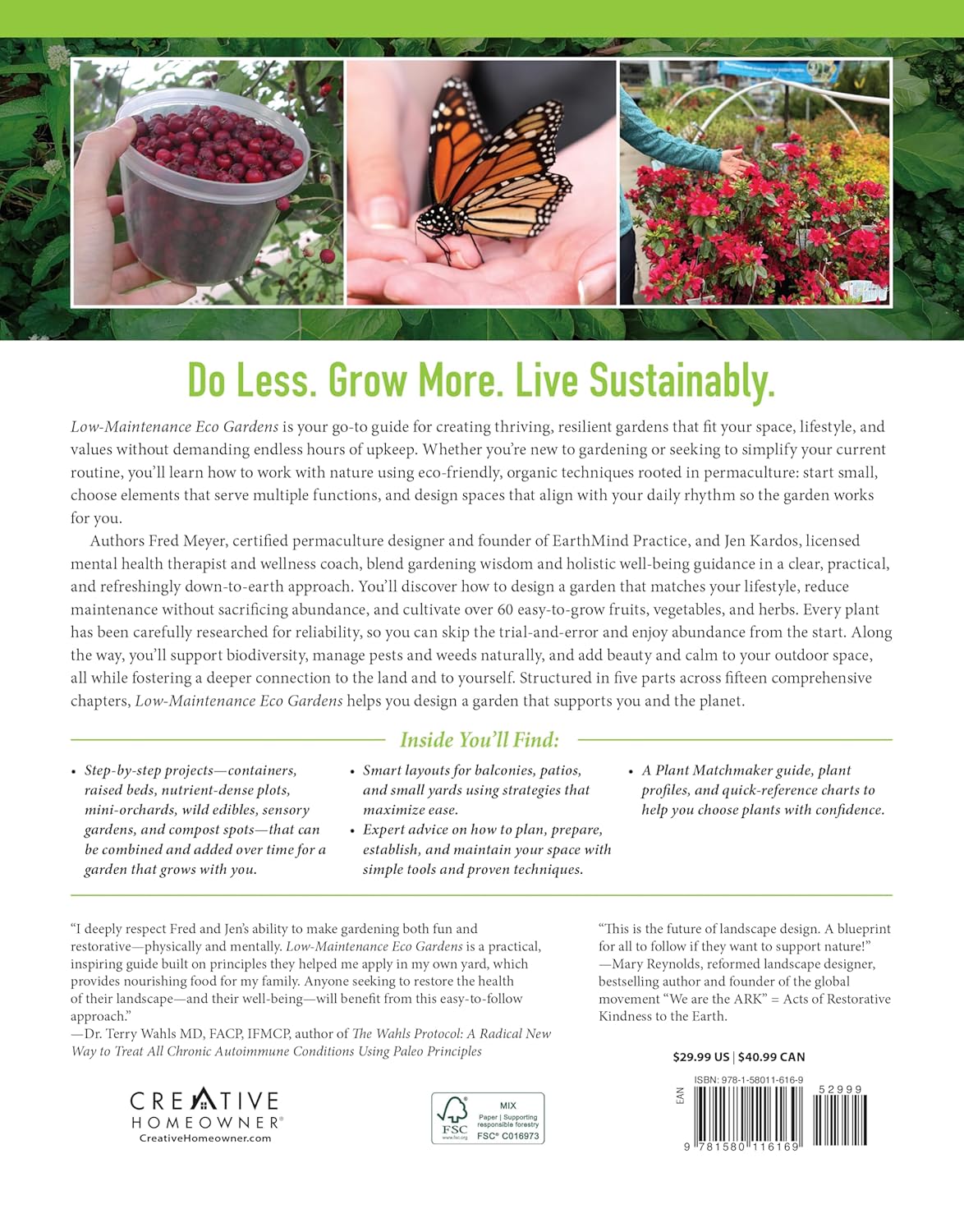 Low-Maintenance Eco Gardens by Kardos. Jen; Meyer. Fred 20 9781580116169_1_4e85c57f-a828-4cf9-949b-2cc46b5f072d