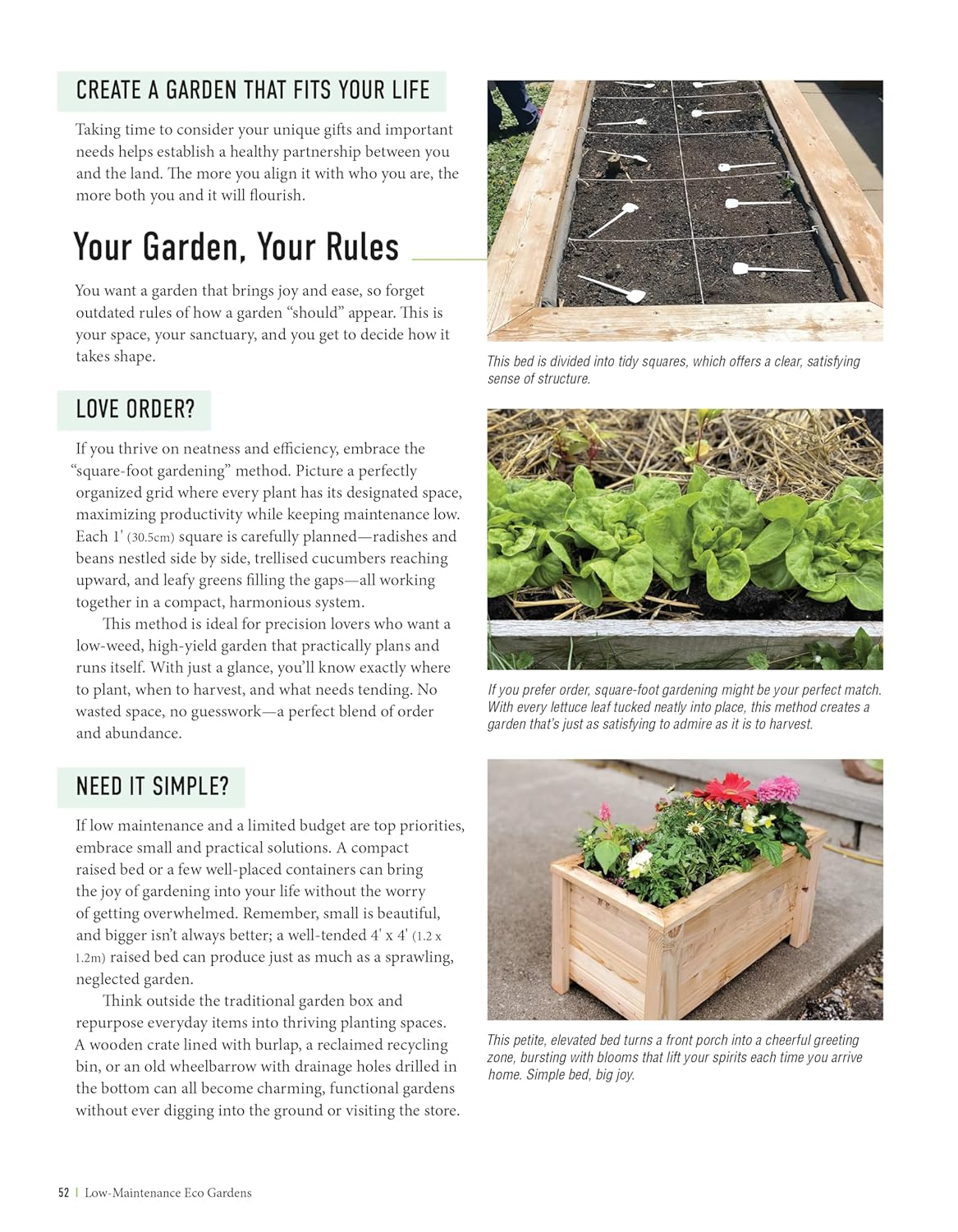 Low-Maintenance Eco Gardens by Kardos. Jen; Meyer. Fred 20 9781580116169_3
